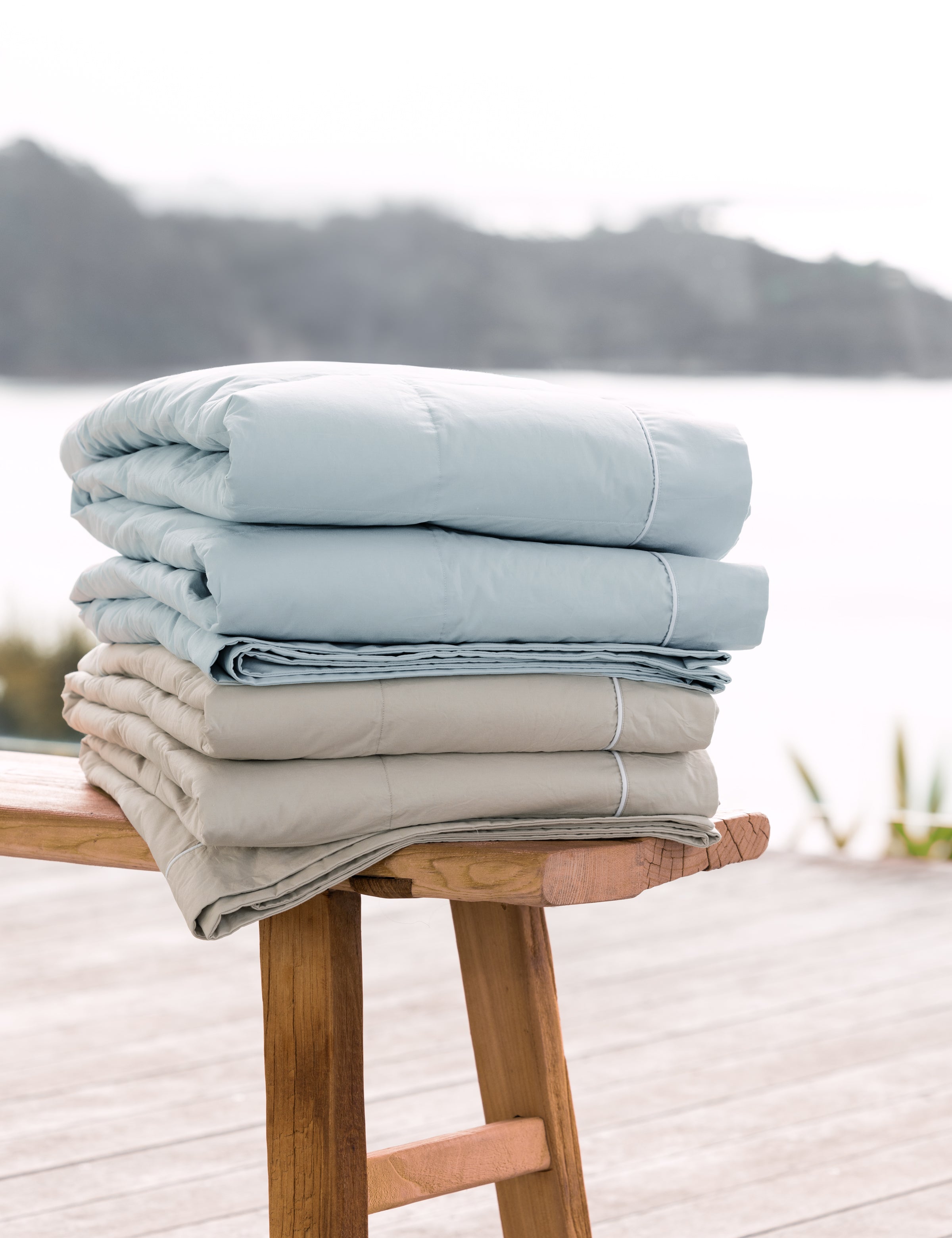 Drift Feather Blanket | Blue-2