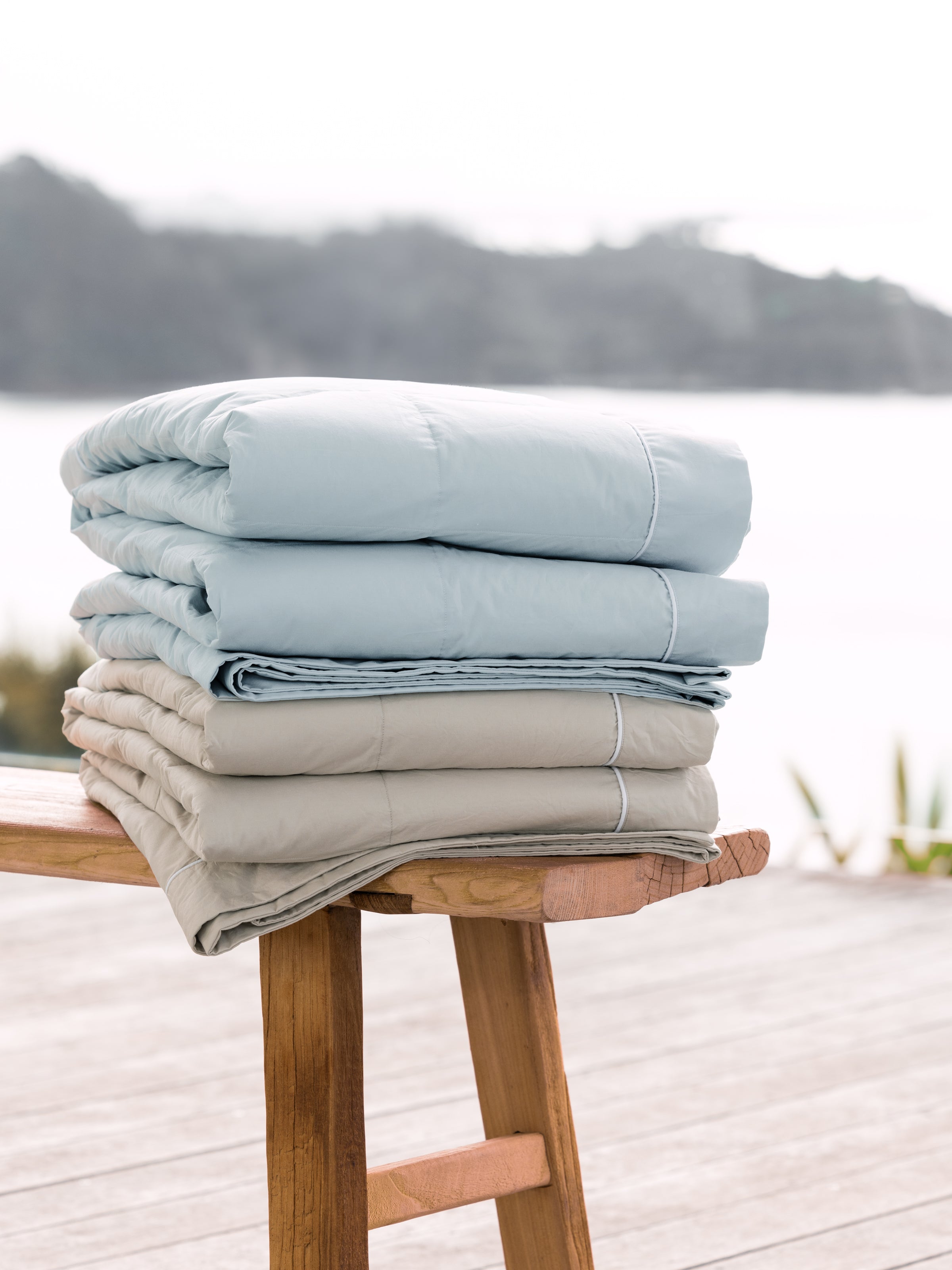 Drift Feather Blanket | Blue-2