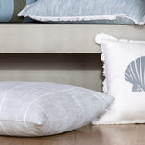 Echo Large Square Cushion Cover | Blue Check-2