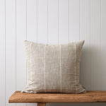 Echo Large Square Cushion Cover | Natural Check-1