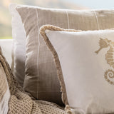 Echo Large Square Cushion Cover | Natural Check-2