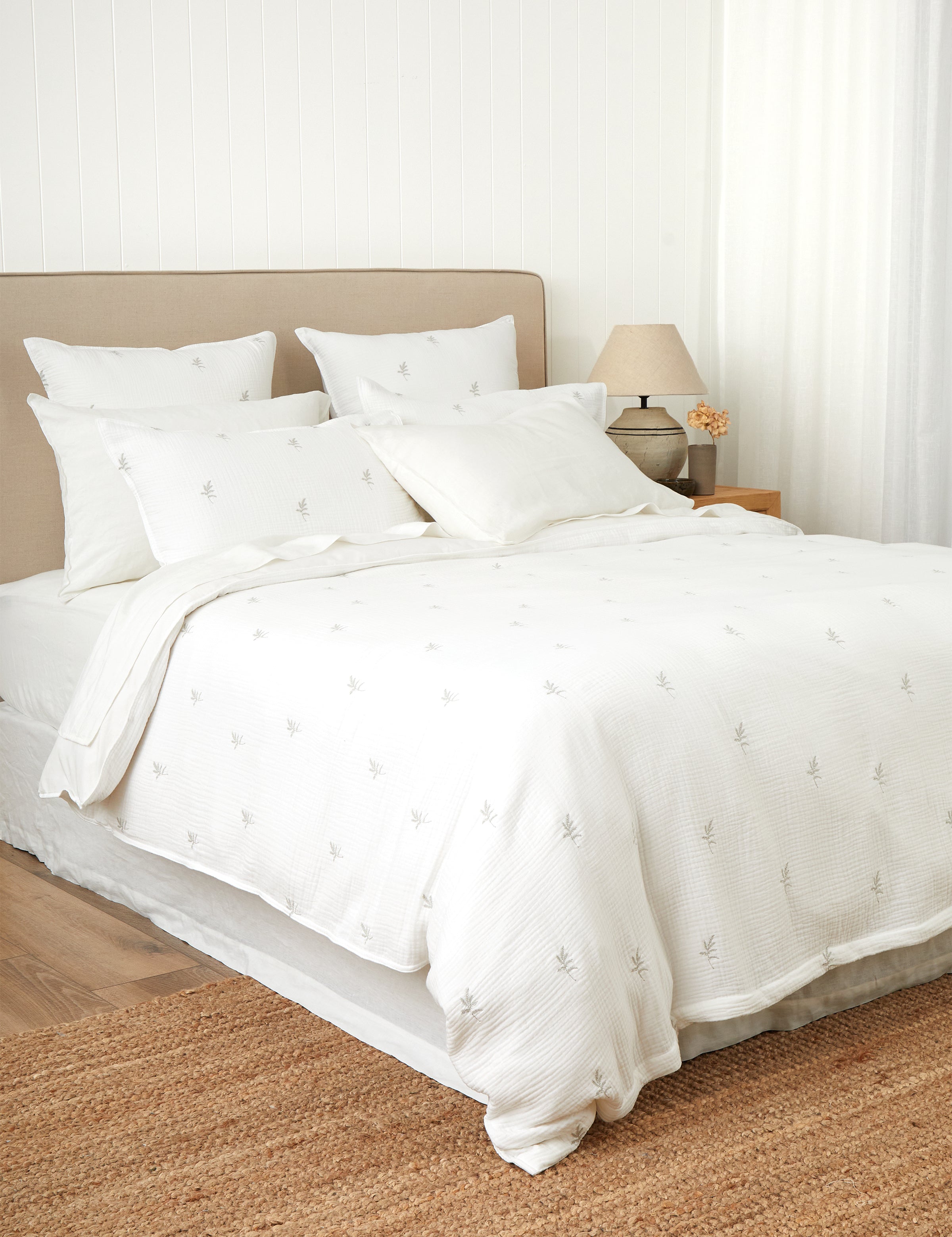 Elise Duvet Cover Set | White-3