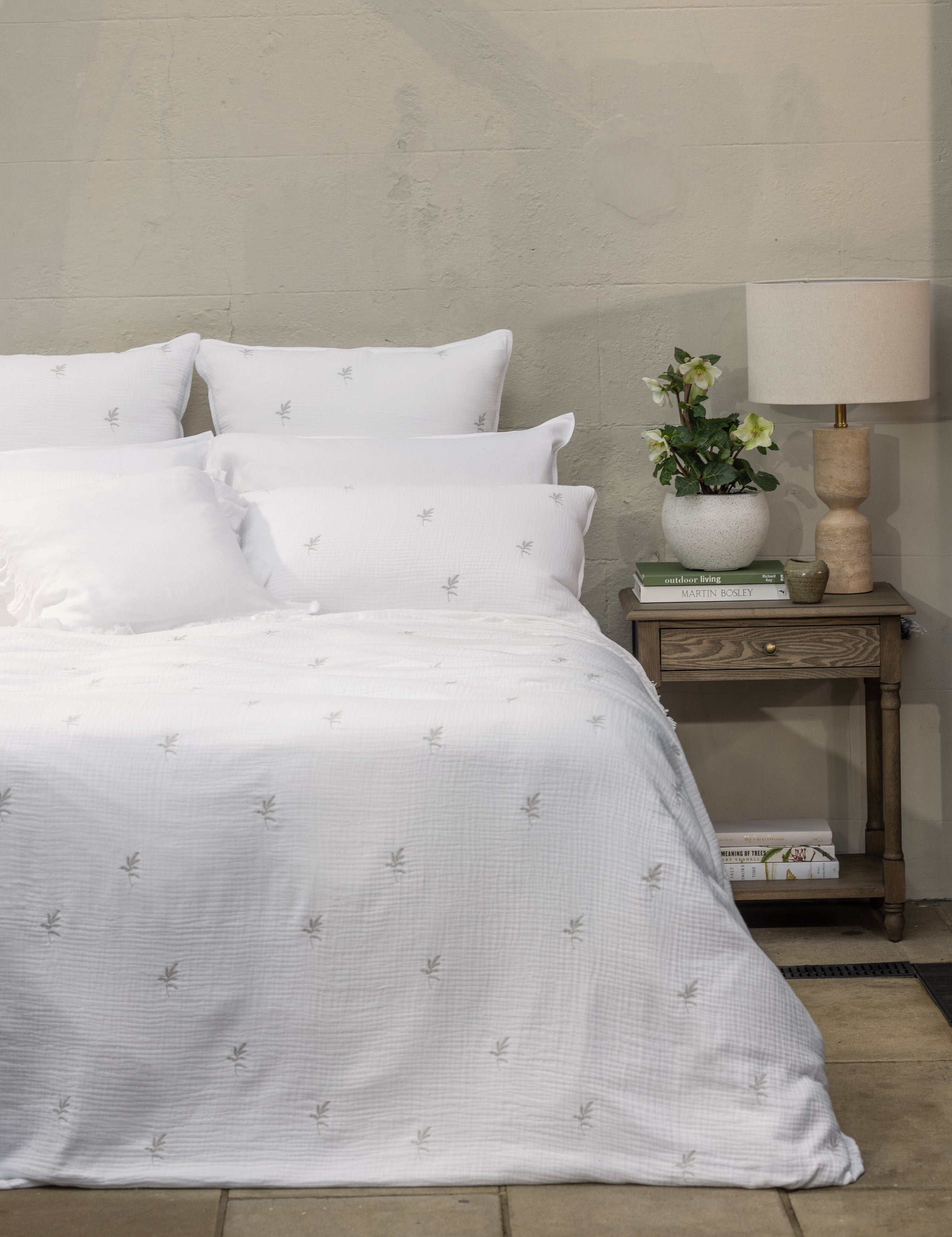 Elise Duvet Cover Set | White-5