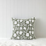 Elora European Pillowcase | Green Floral-1