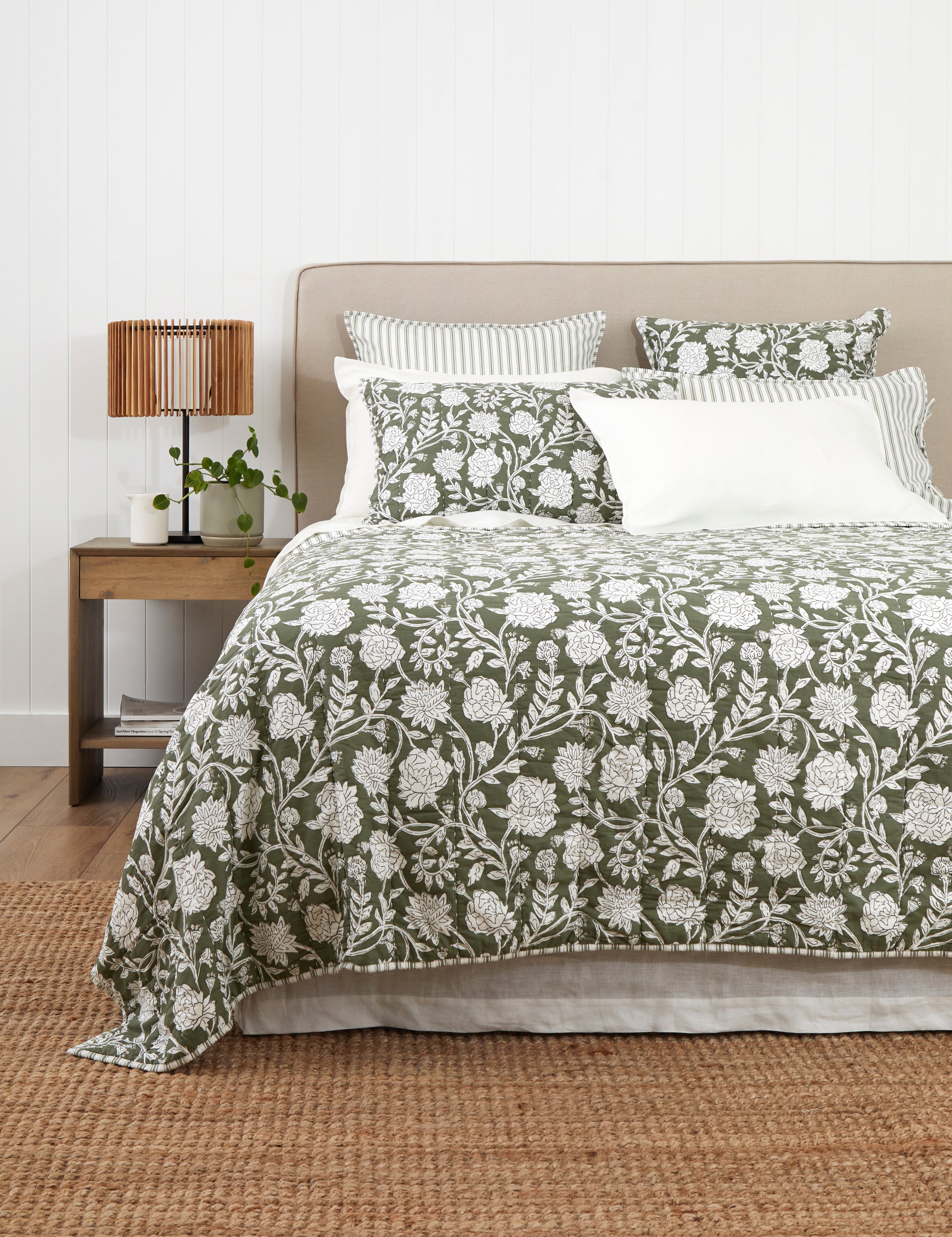 Elora Quilt | Green Floral-1