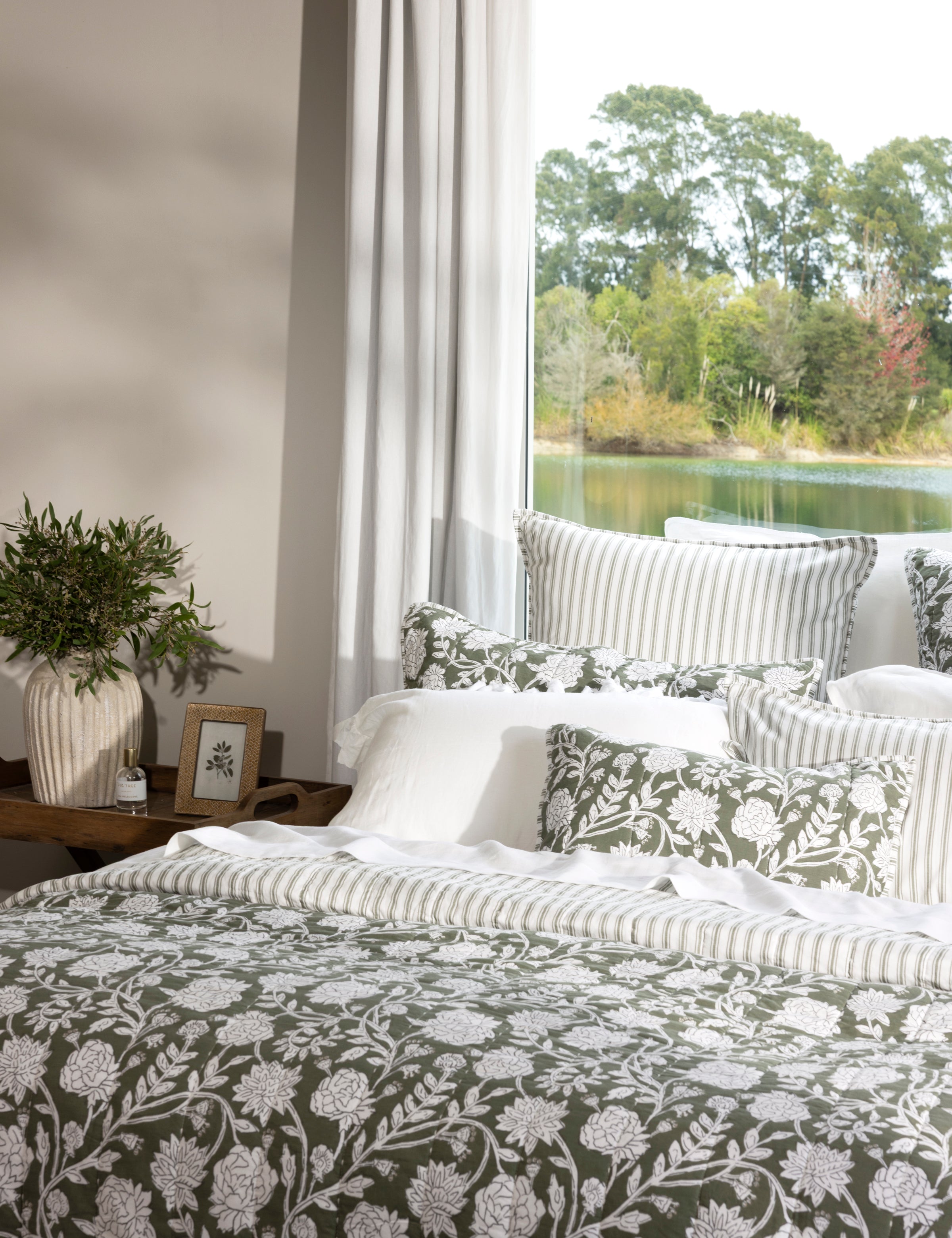 Elora Quilt | Green Floral-5