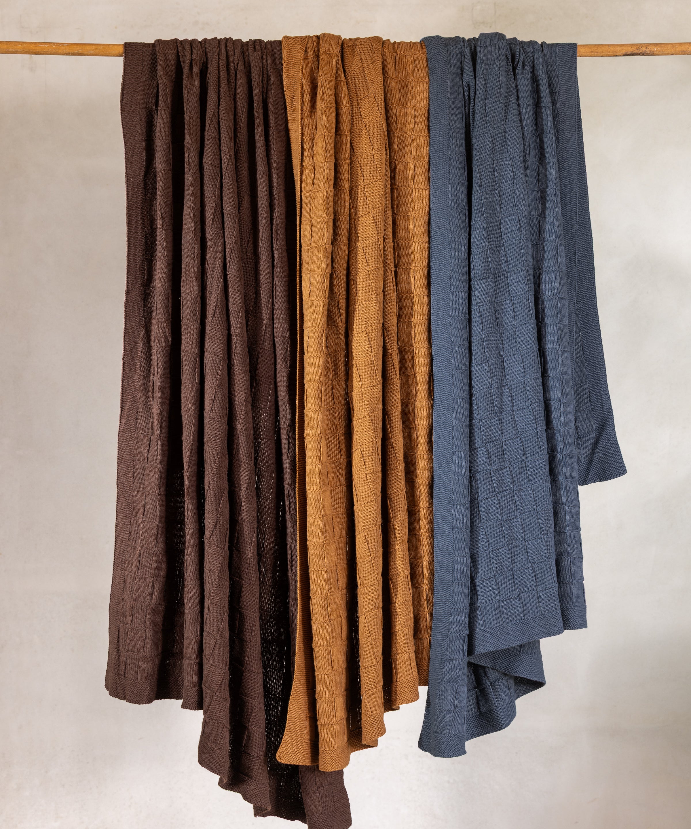 Entwine Cotton Throw | Blue-3