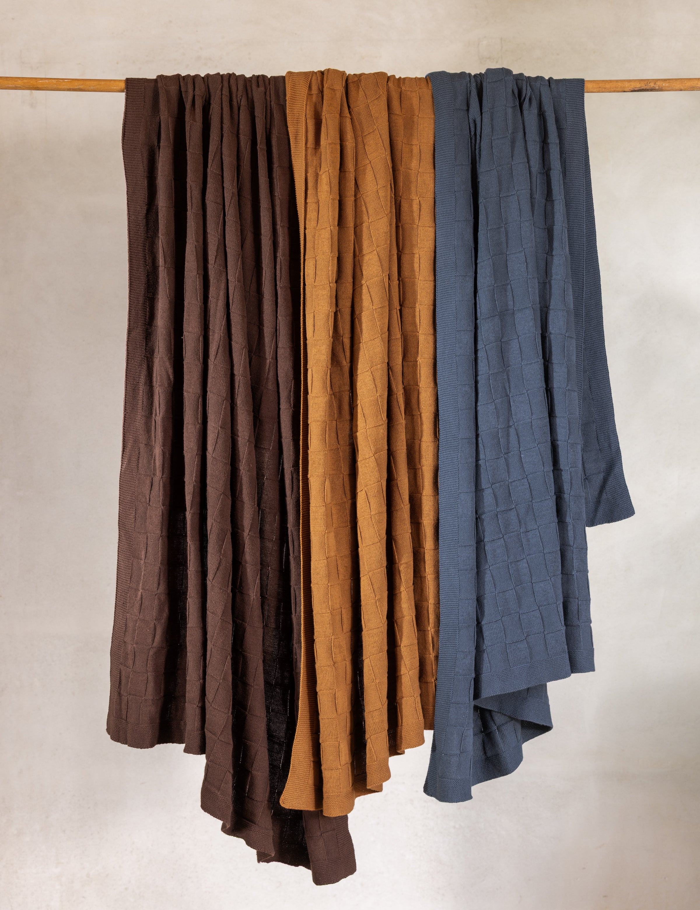 Entwine Cotton Throw | Blue-3