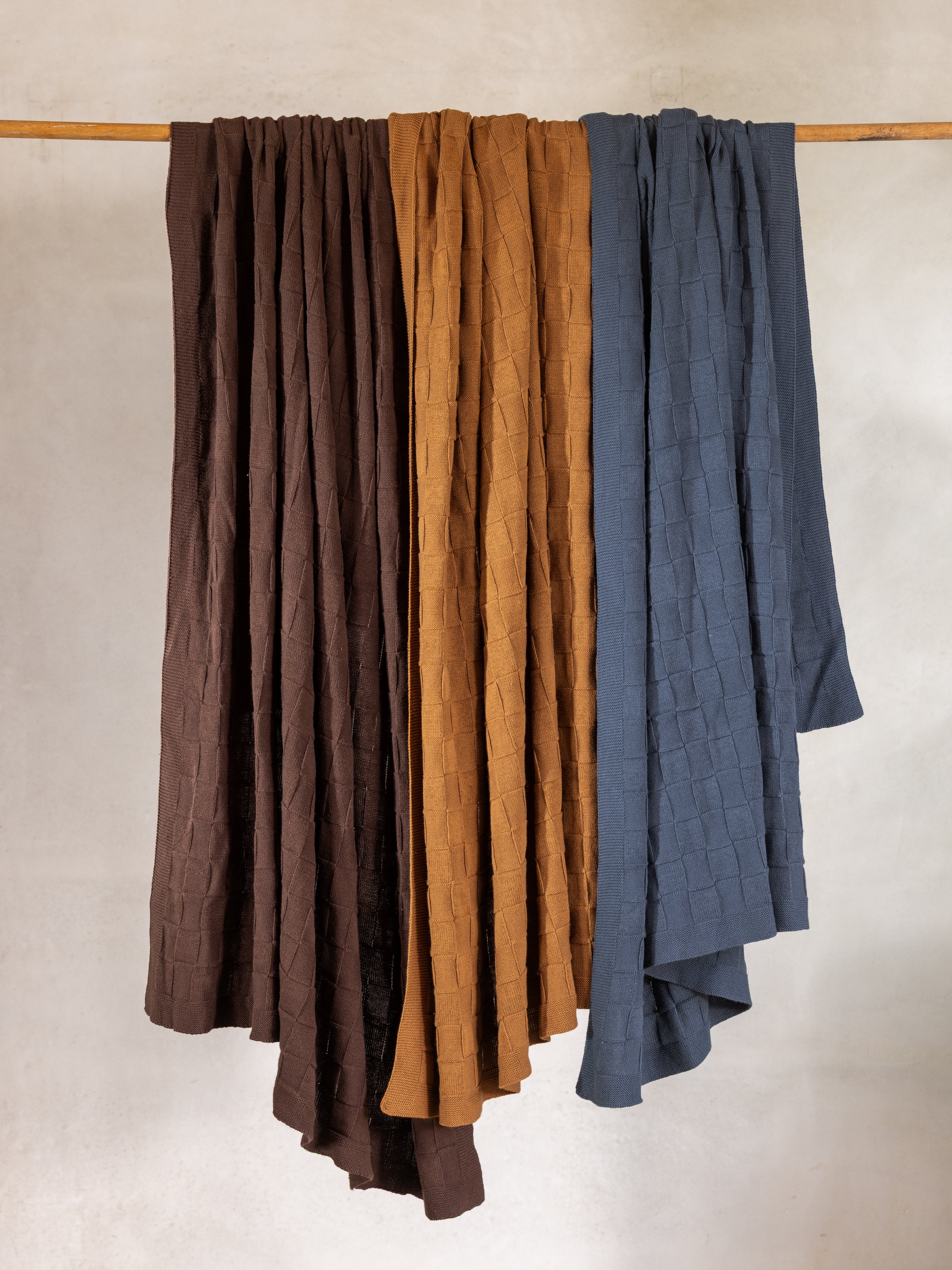 Entwine Cotton Throw | Blue-3