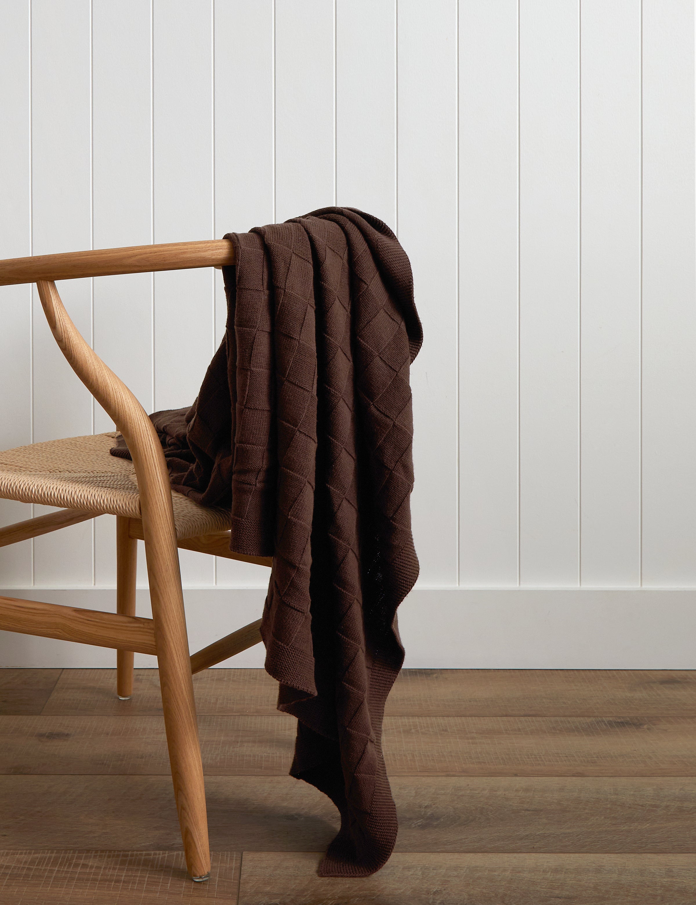 Entwine Cotton Throw | Cocoa-1