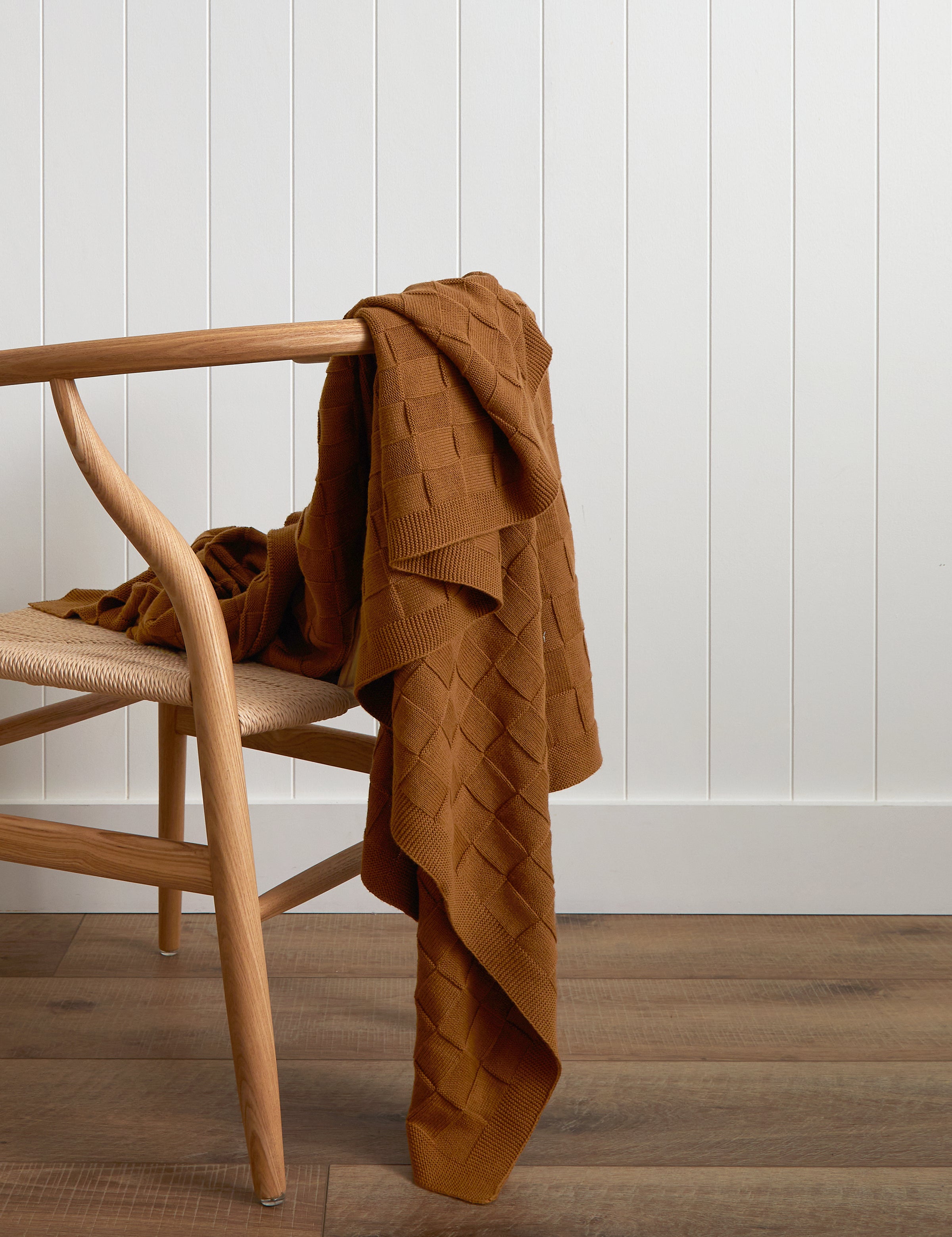 Entwine Cotton Throw | Ginger-1