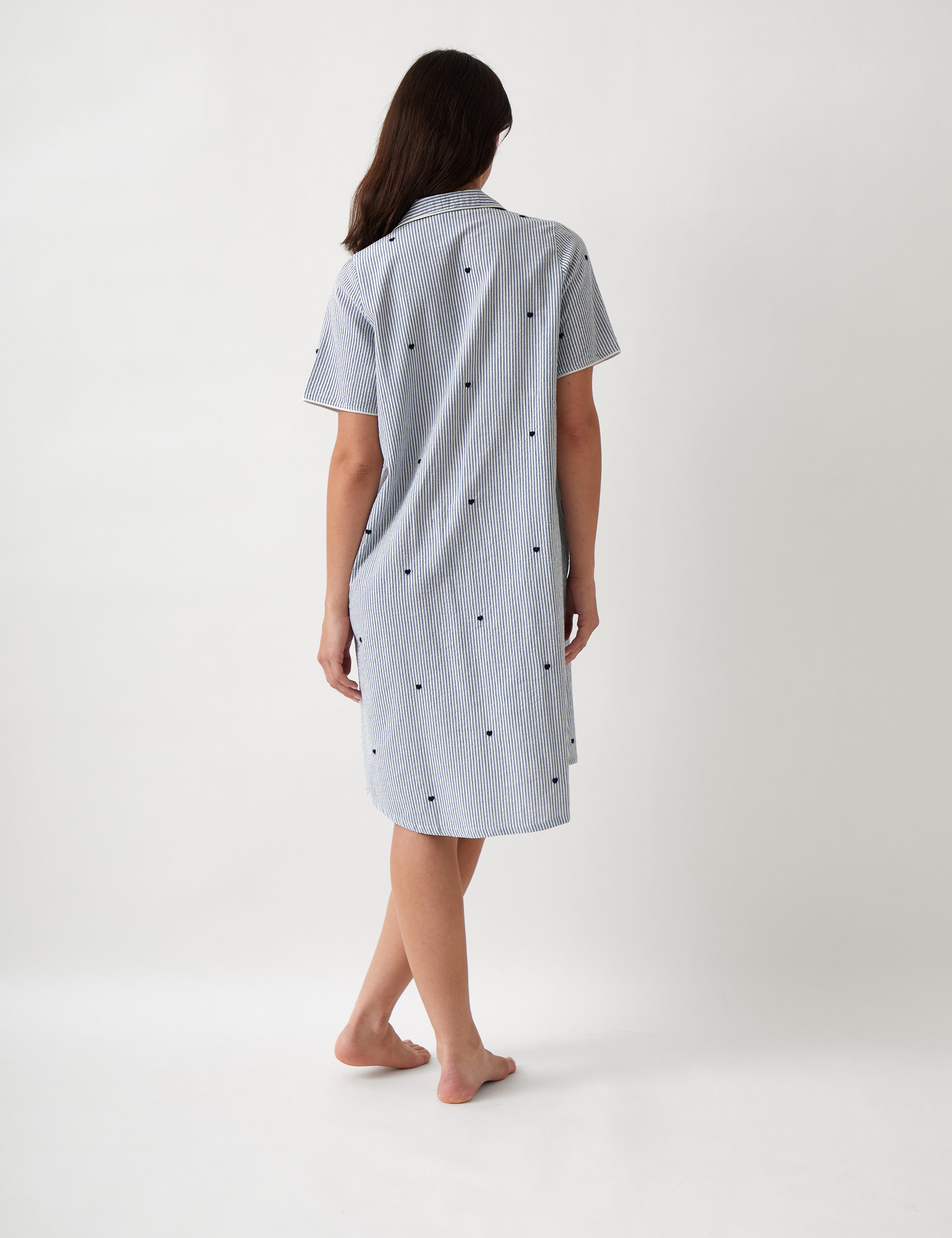 Esme Nightshirt | Blue Stripe-4