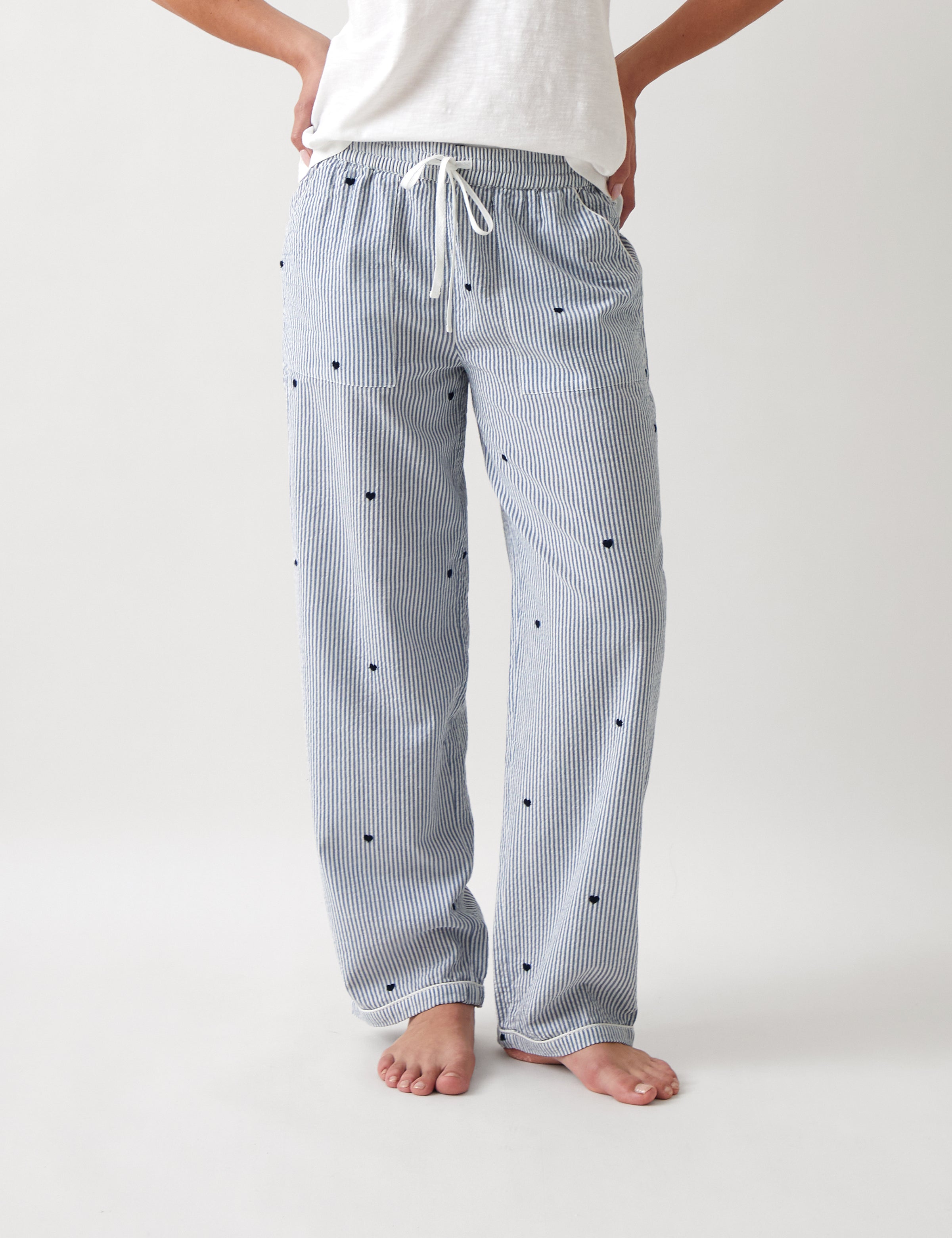 Esme PJ Pants | Blue Stripe-1