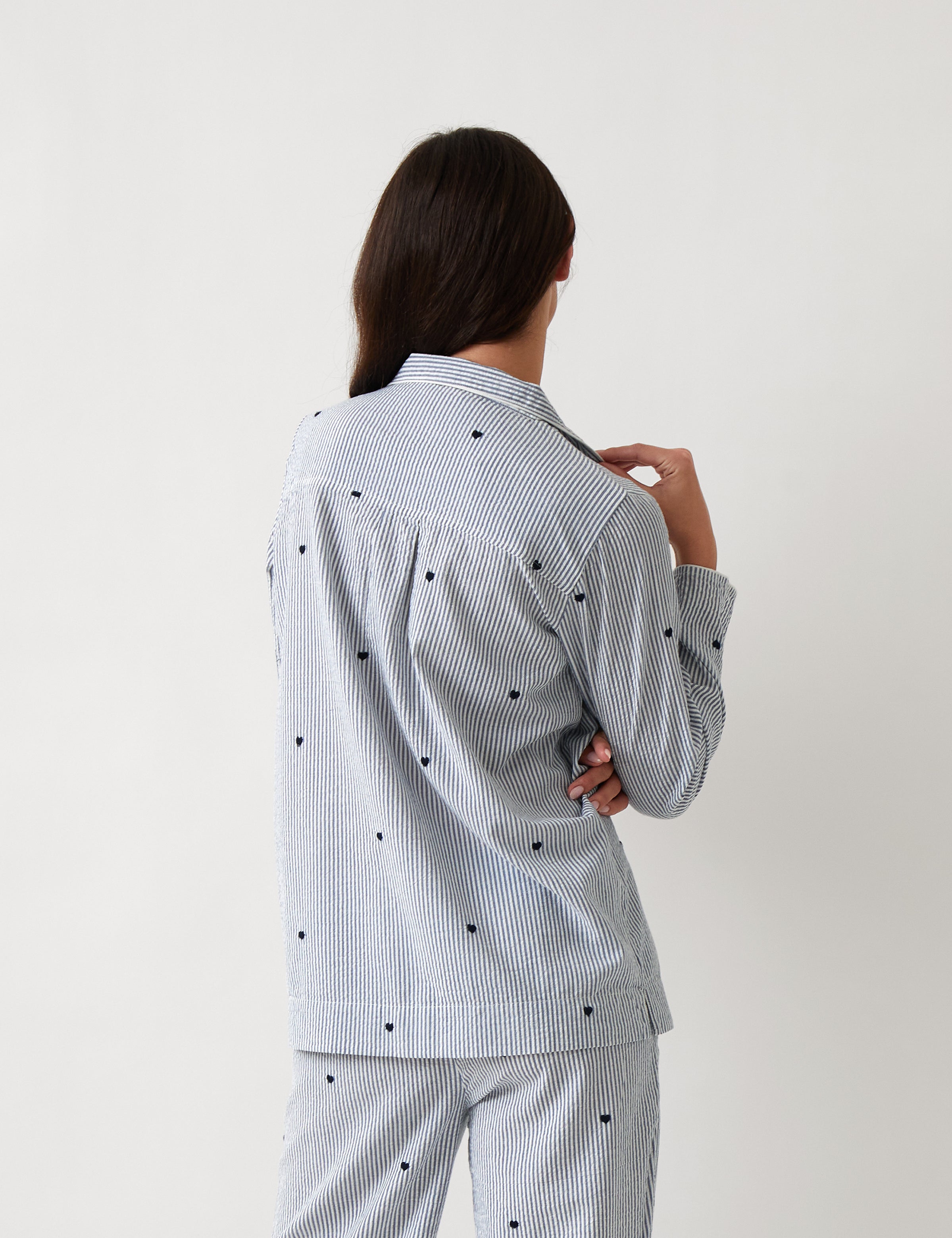 Esme PJ Shirt | Blue Stripe-3