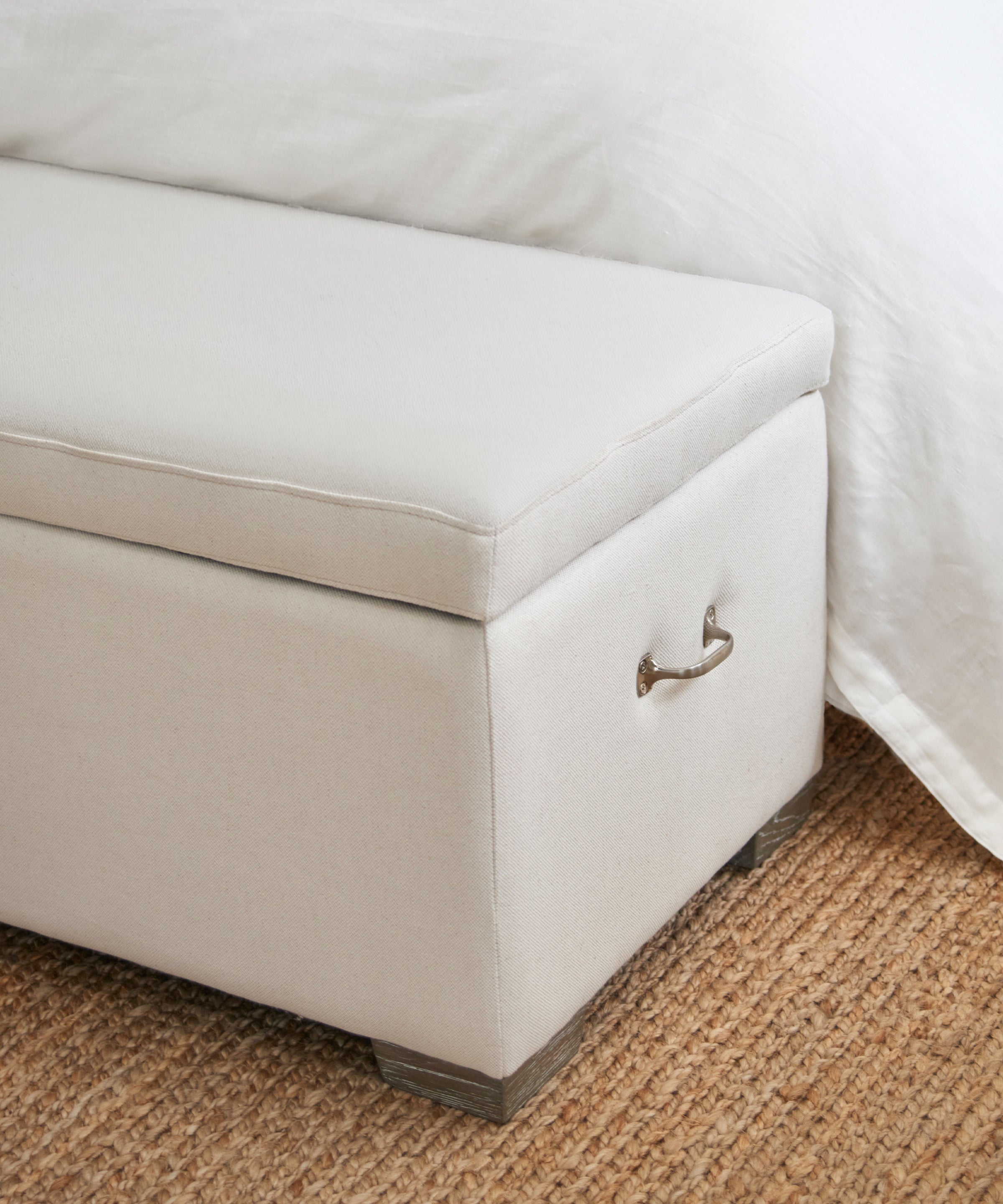 Estate Linen Blanket Box | Natural-2