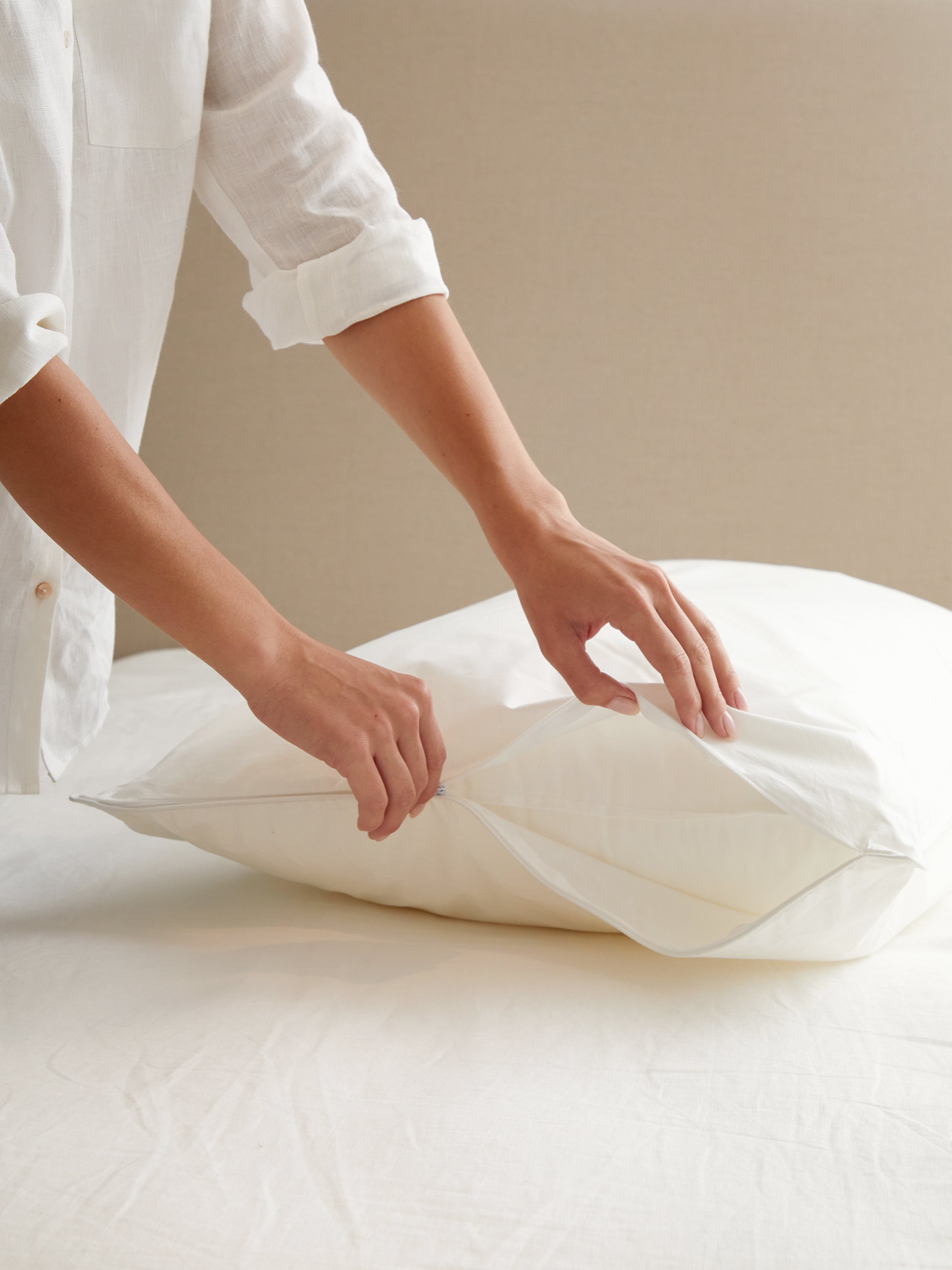 European Pillow Protector | White-2