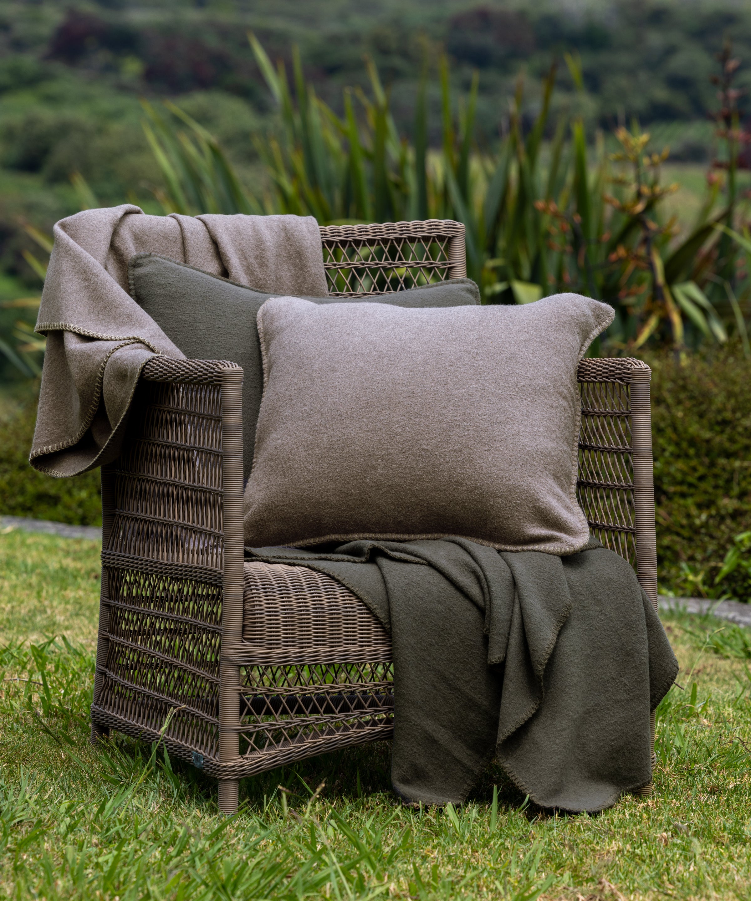 Featherston Large Square Cushion Cover | Moss-2