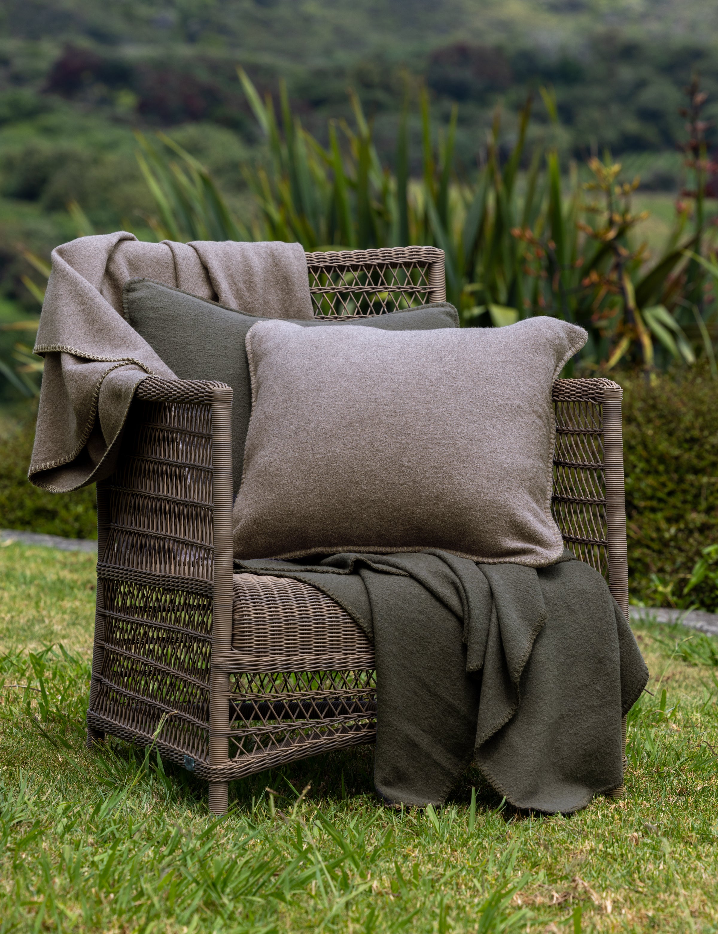 Featherston Large Square Cushion Cover | Moss-2