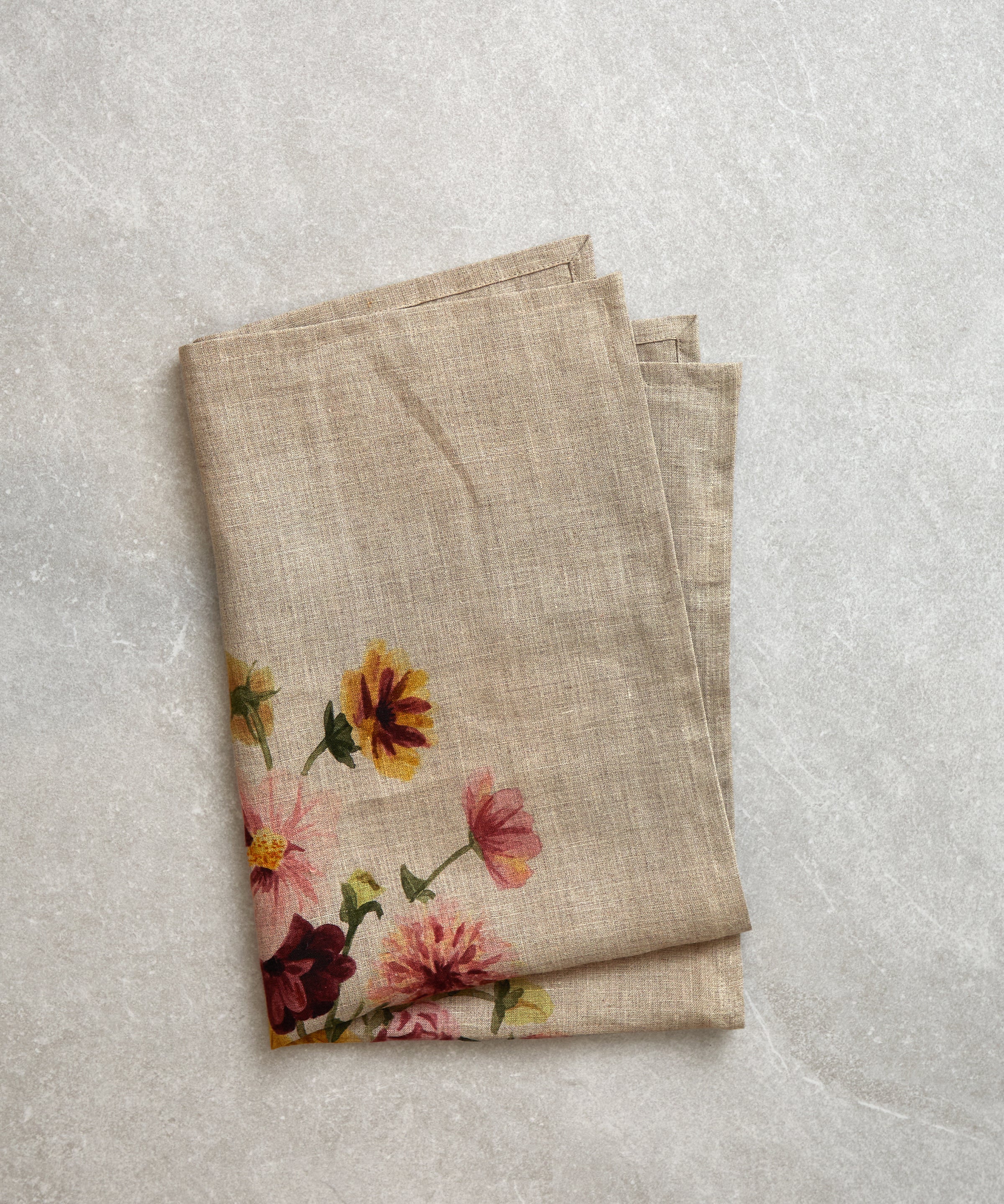 Flower Vase Linen Tea Towel | Multi-1