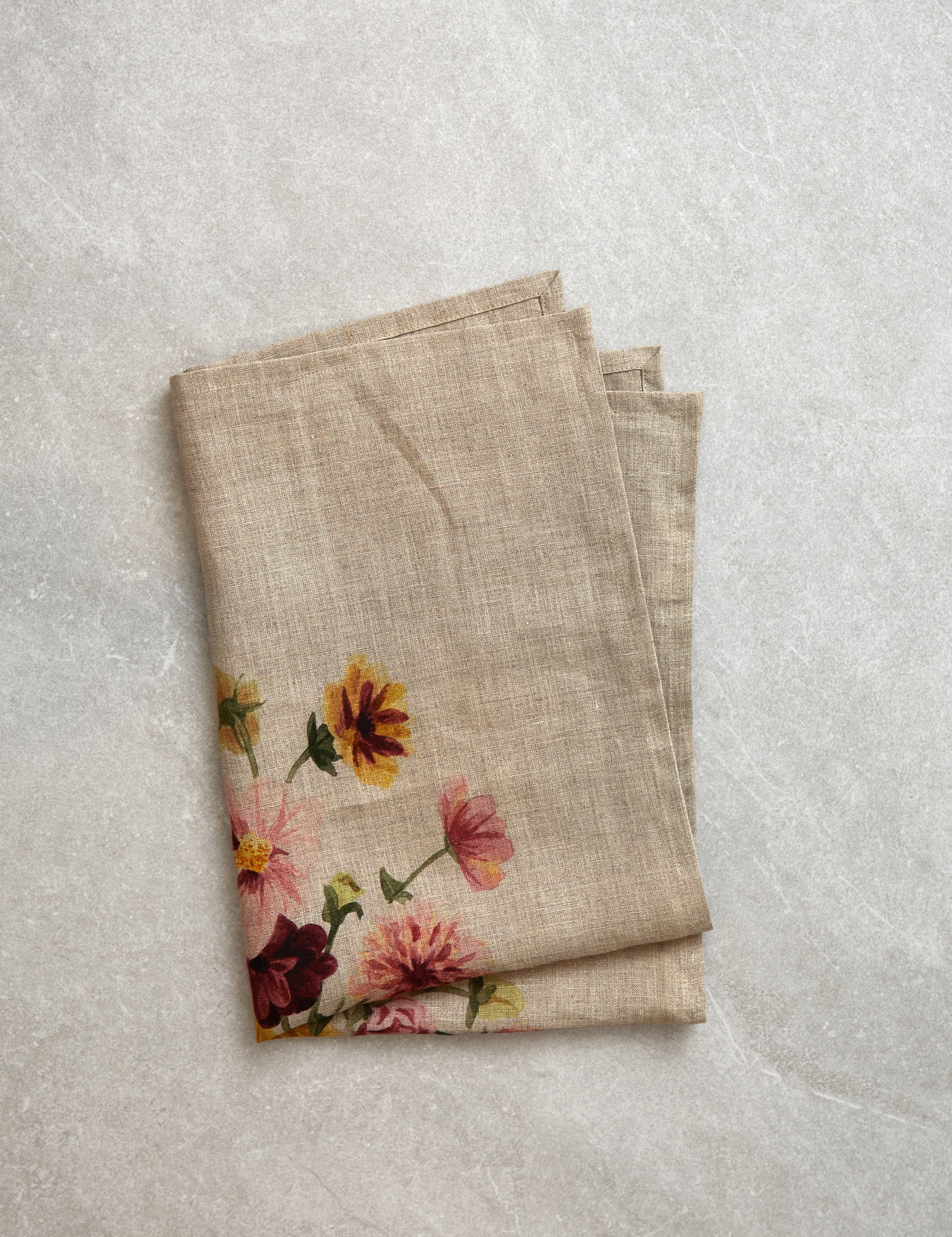 Flower Vase Linen Tea Towel | Multi-1