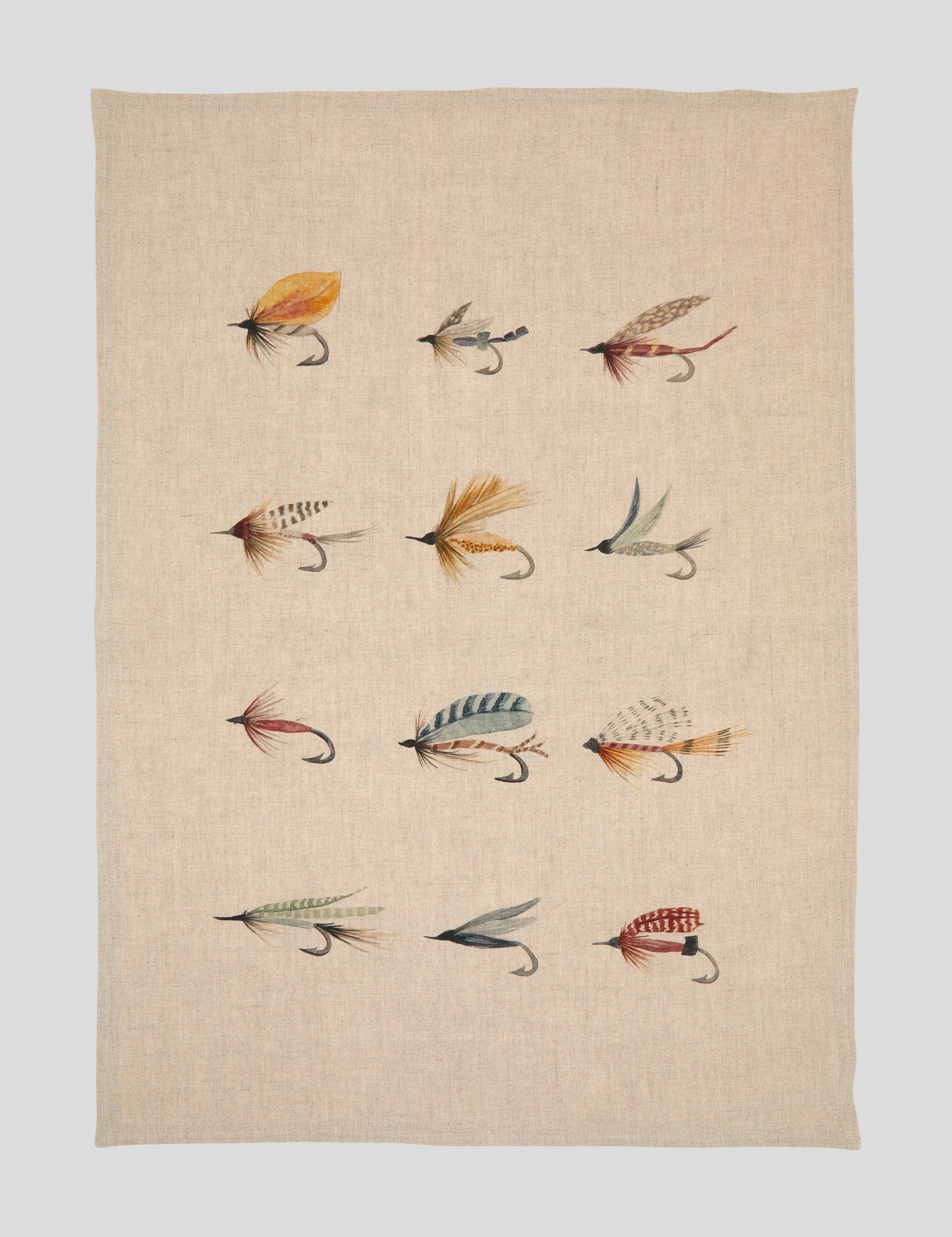 Fly Fishing Linen Tea Towel | Multi-1