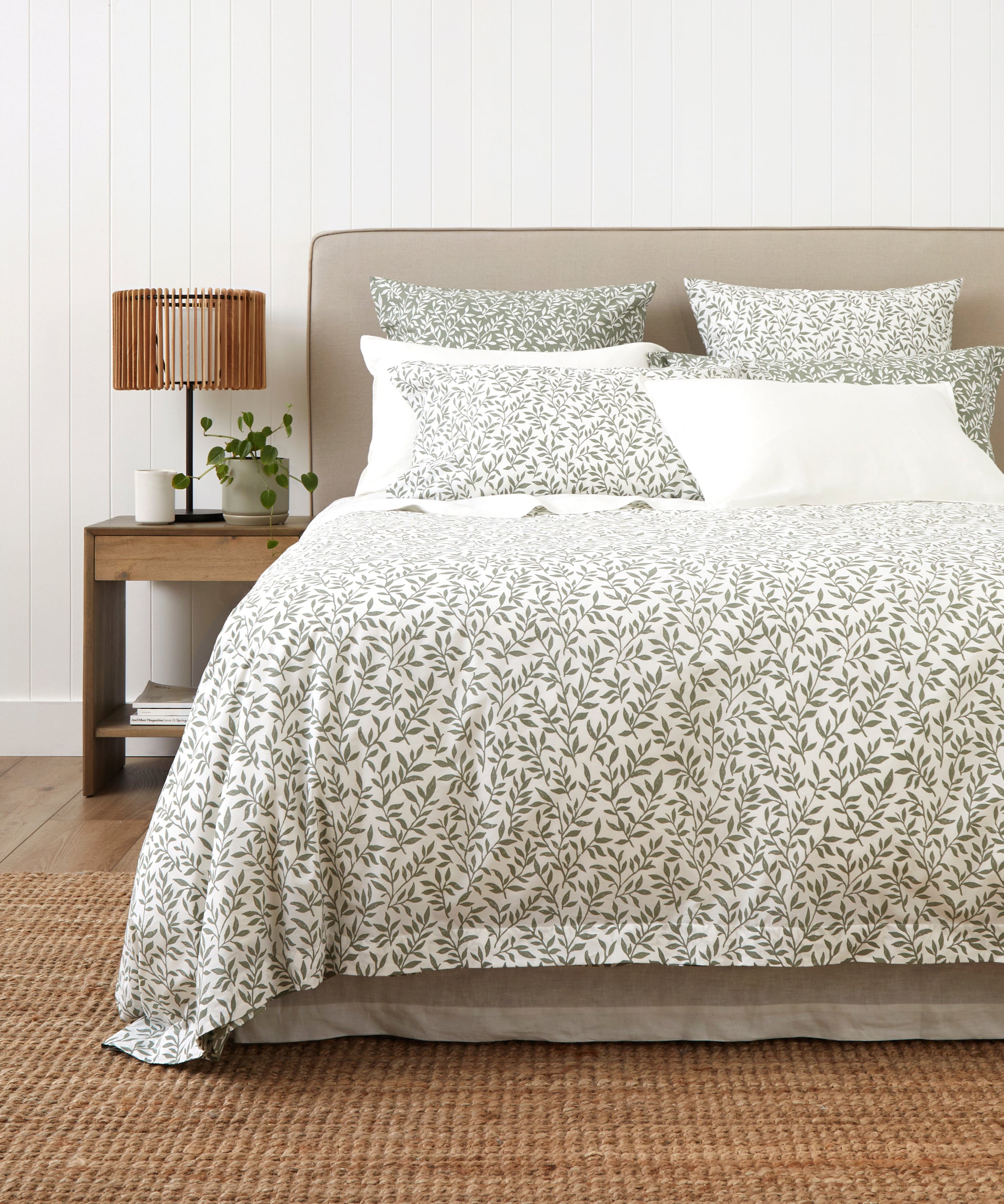 Garden Path Duvet Cover Set | Green Leaf-1