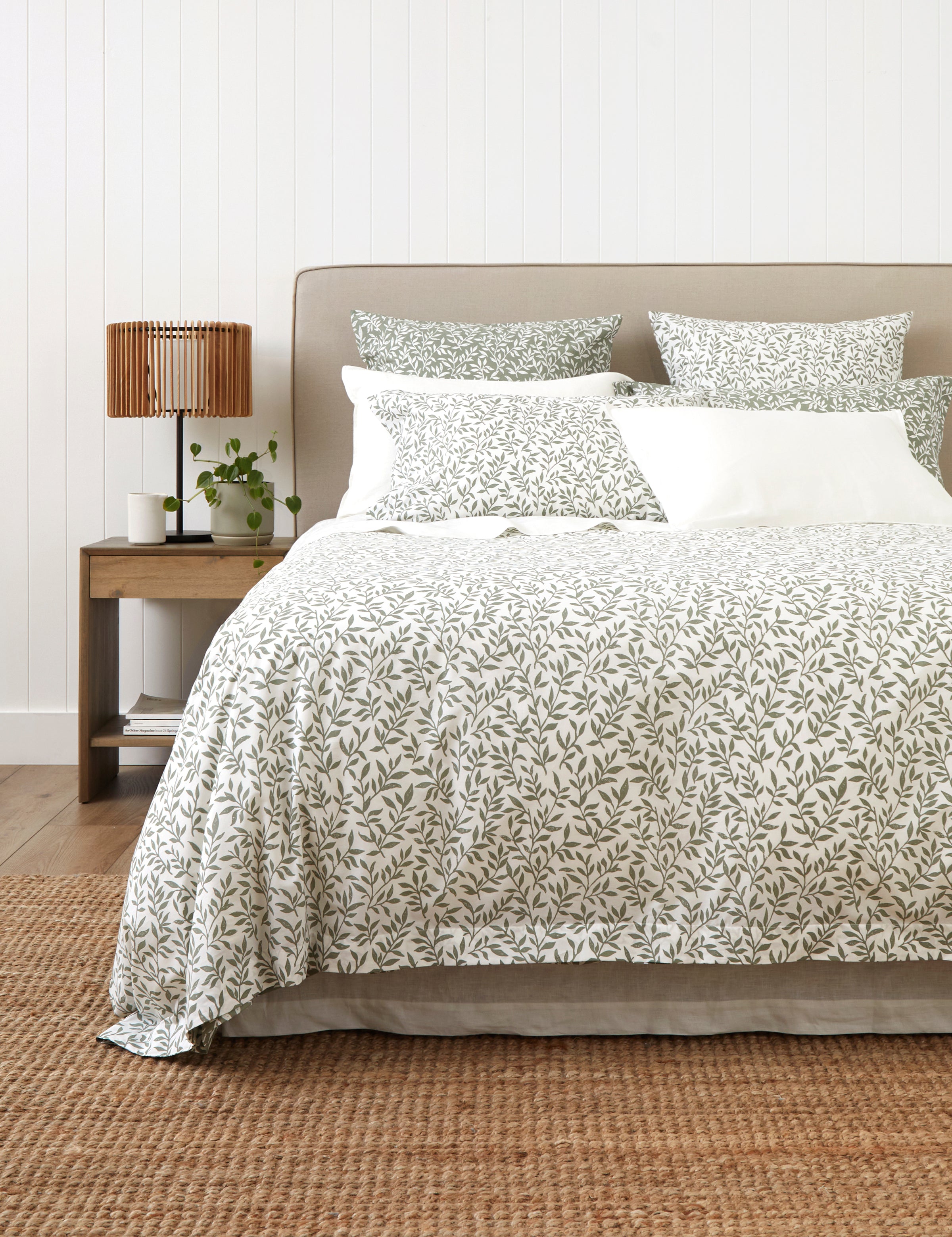 Garden Path Duvet Cover Set | Green Leaf-1