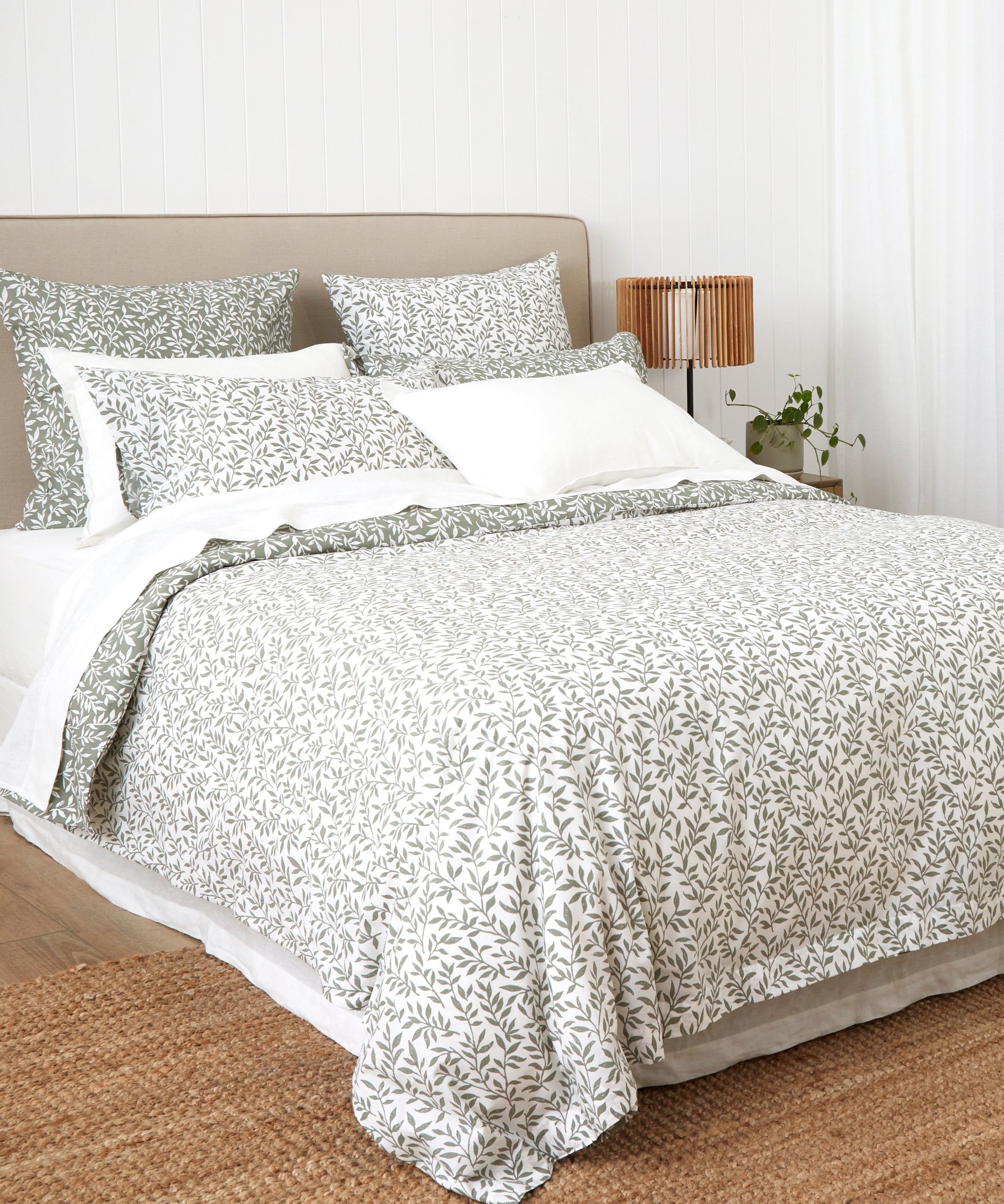Garden Path Duvet Cover Set | Green Leaf-3