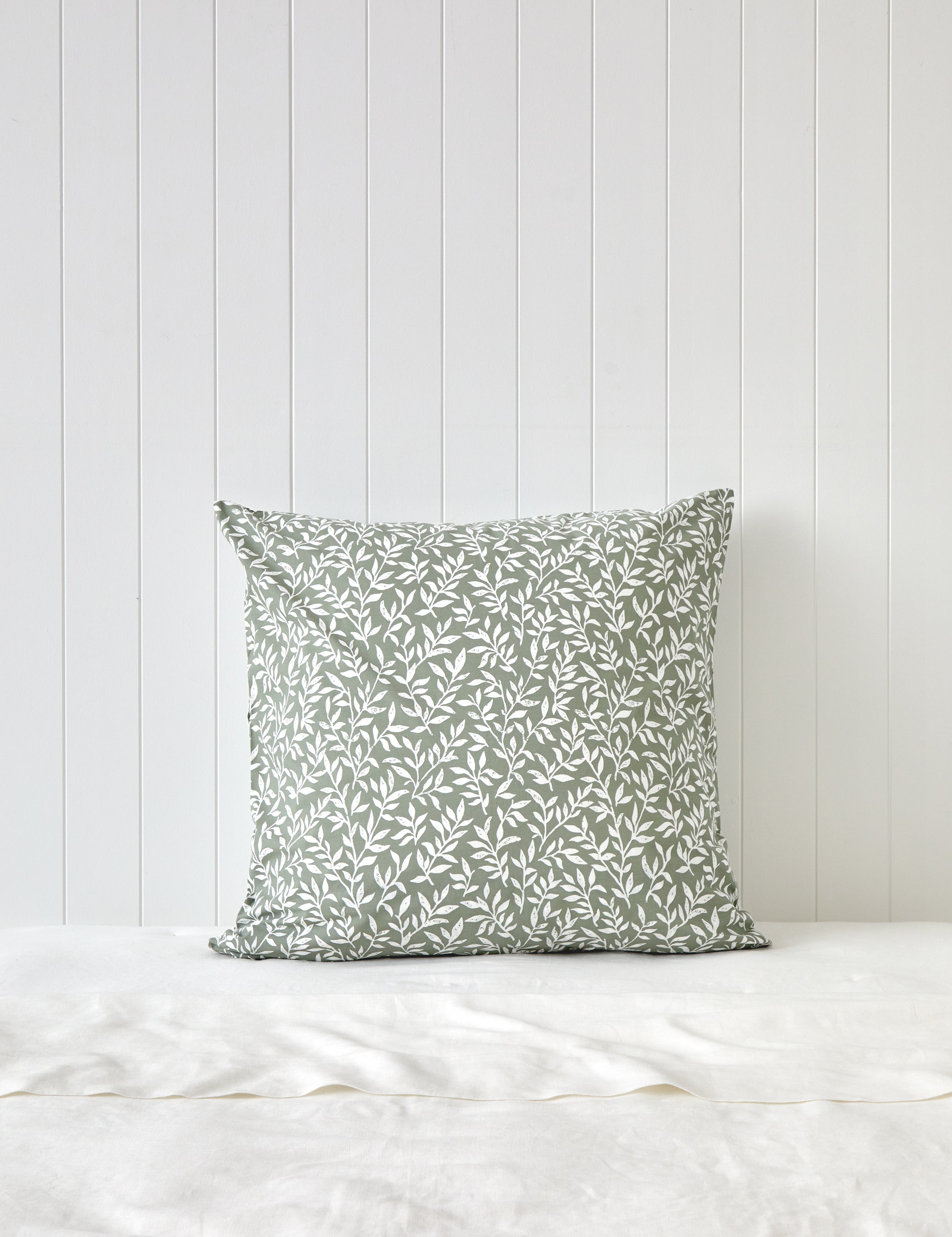 Garden Path European Pillowcase | Green Leaf-3