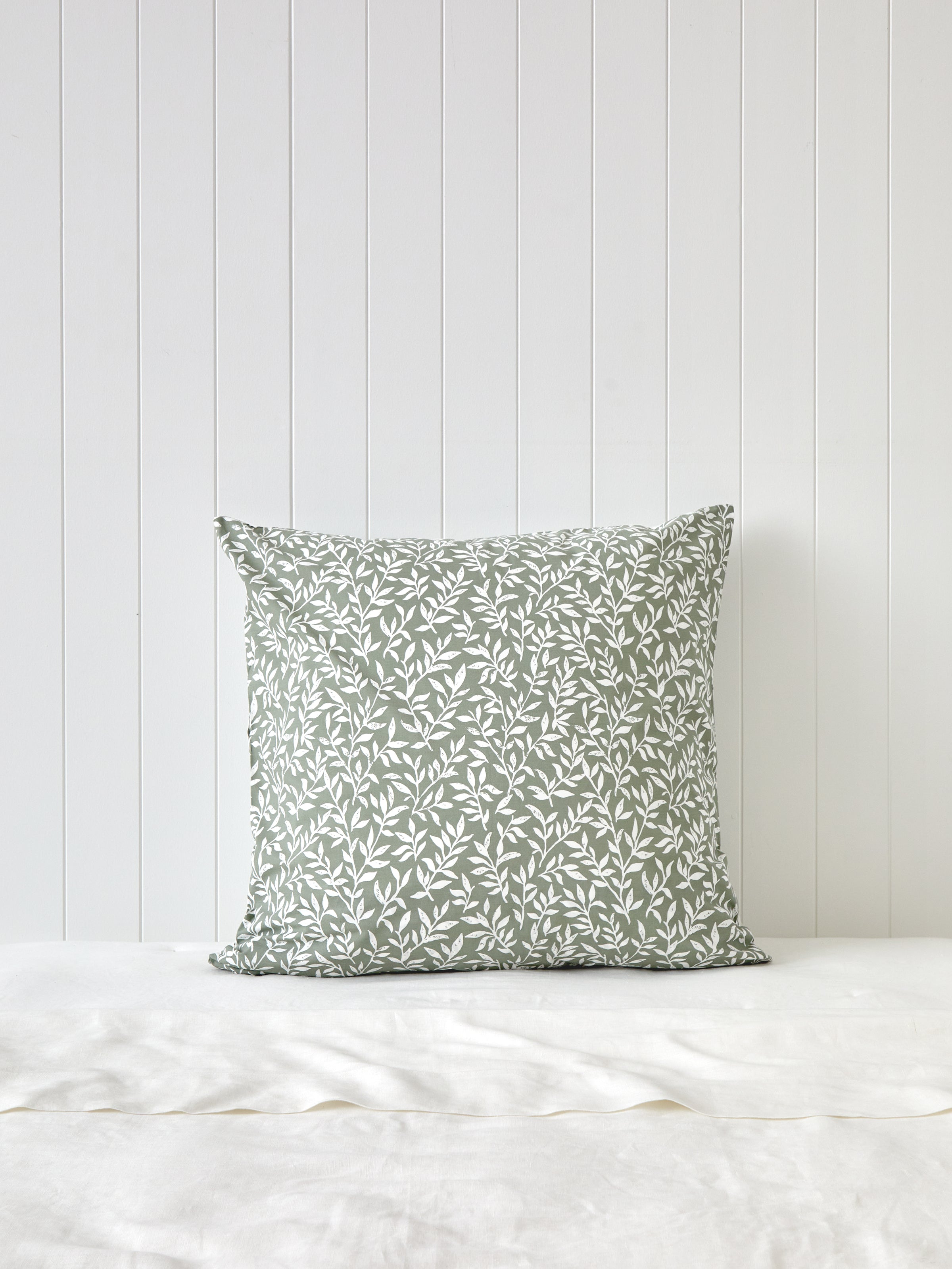 Garden Path European Pillowcase | Green Leaf-3