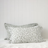 Garden Path Oxford Pillowcase Set | Green Leaf-1