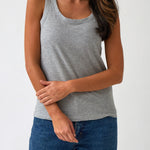 Harper Singlet | Grey Marle-1