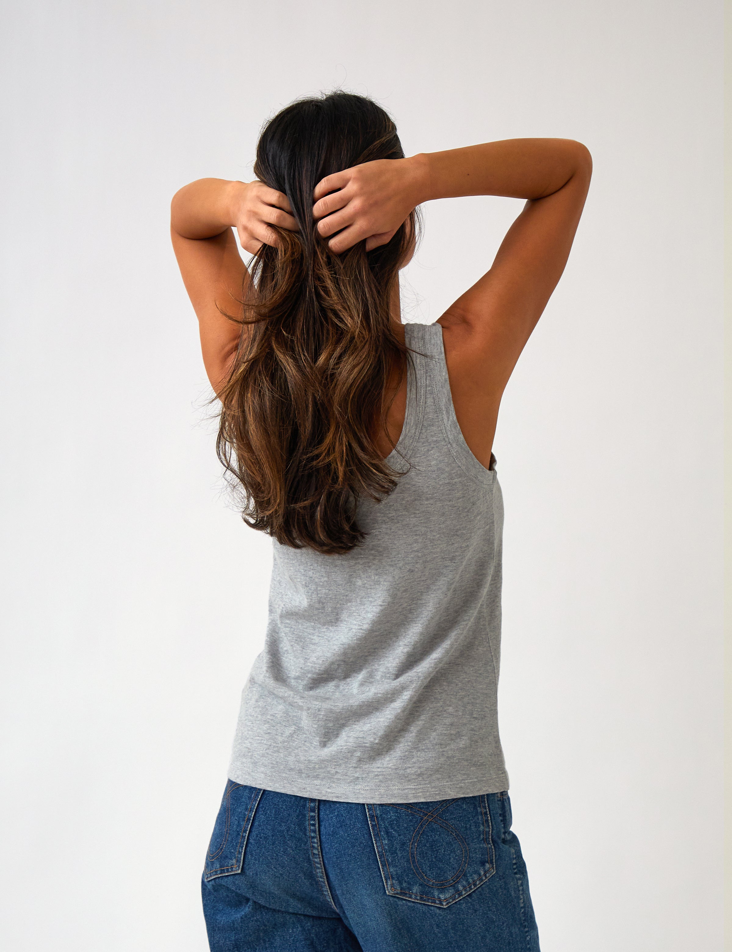 Harper Singlet | Grey Marle-4