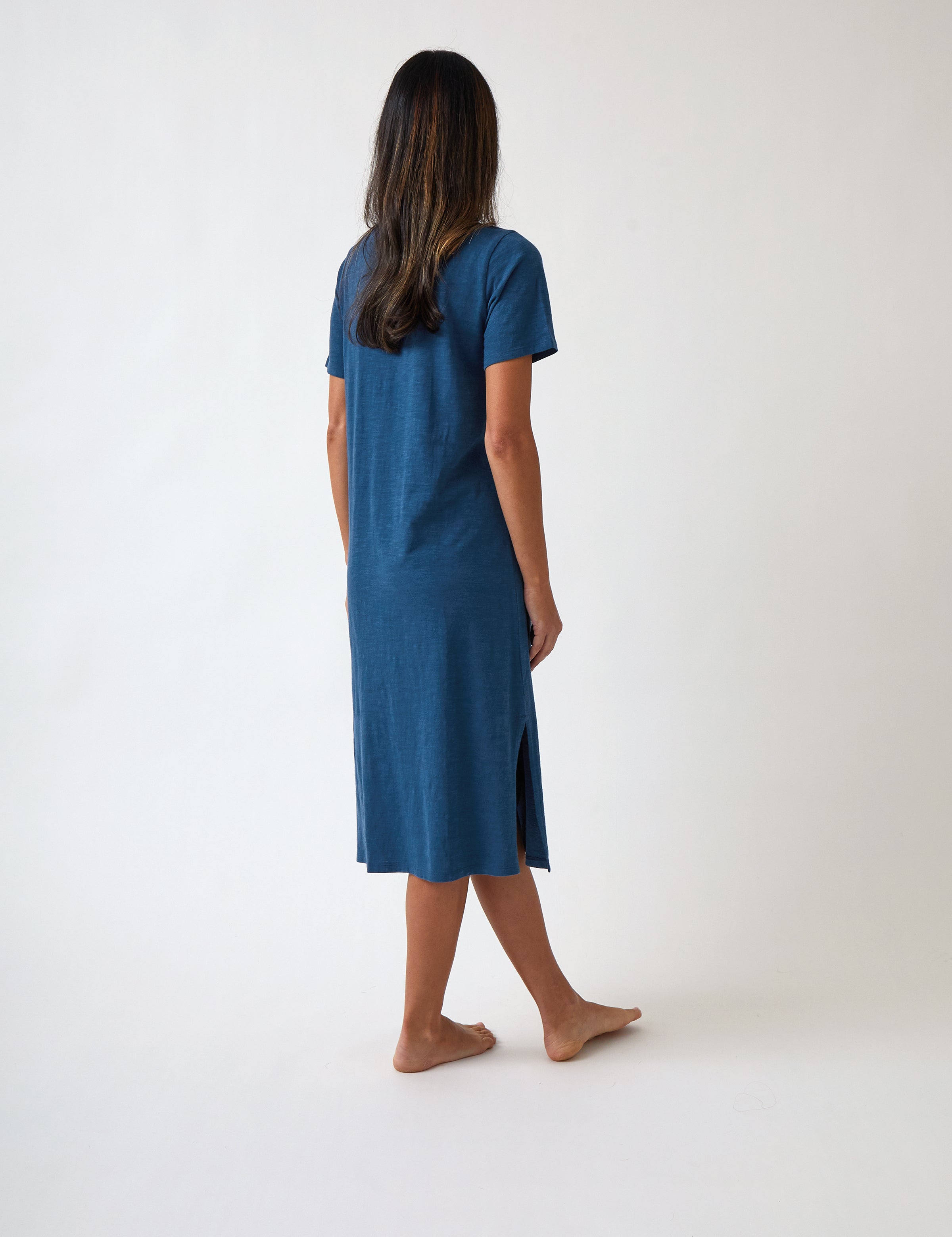 Harper Tee Shirt Dress | Blue-4