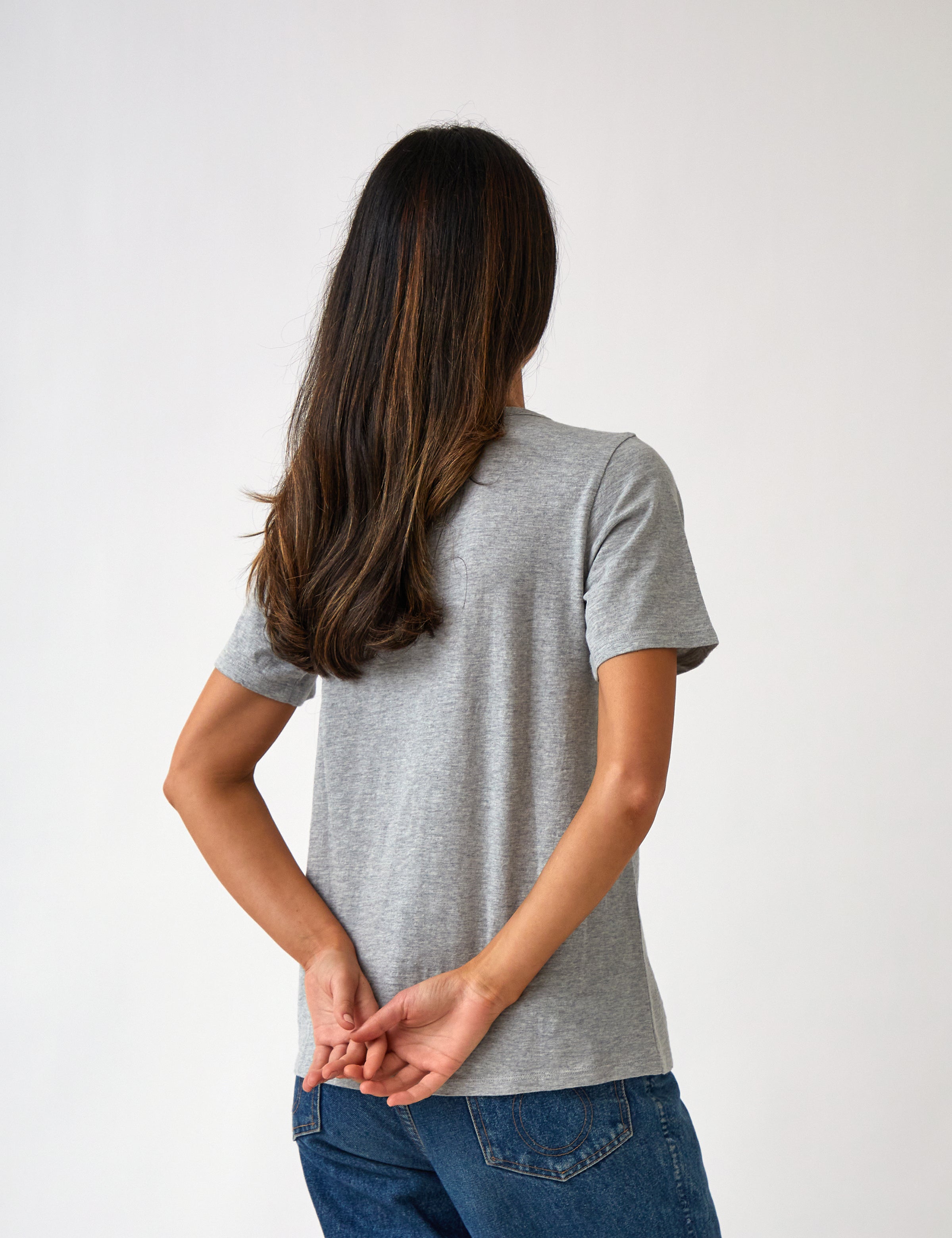 Harper Tee Shirt | Grey Marle-4