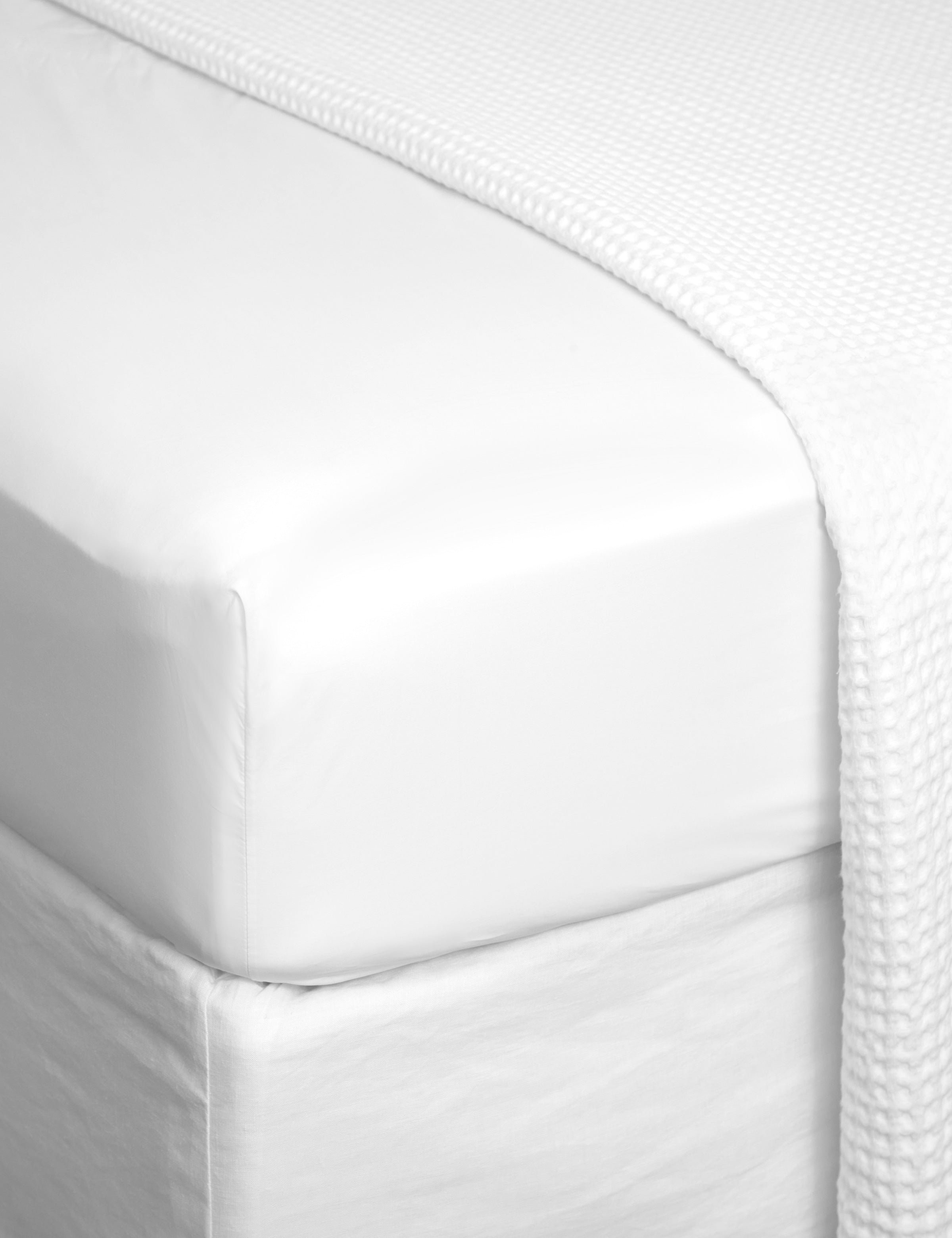 Heirloom Long Single Fitted Sheet | White-1