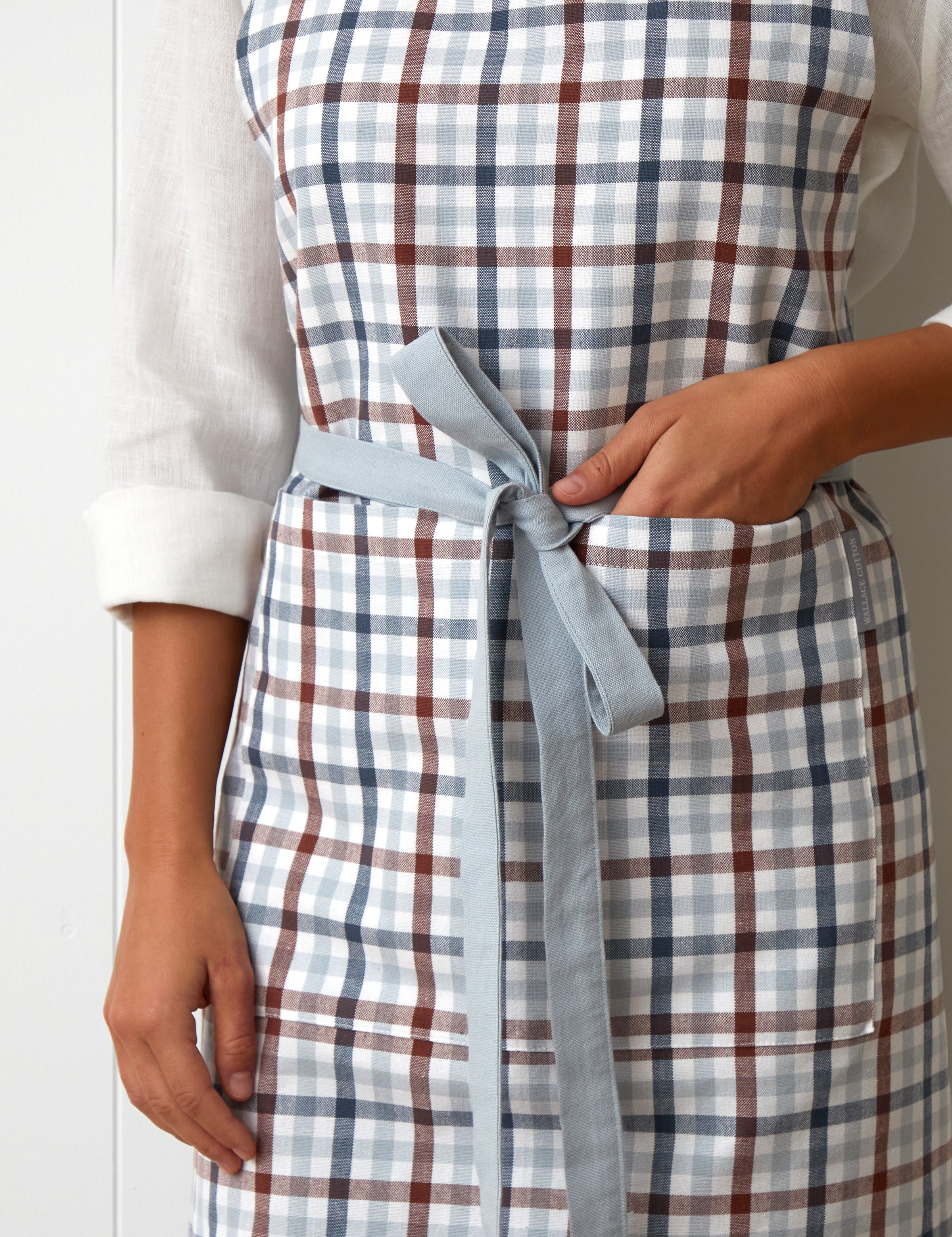 Home To Roost Crossover Apron | Gingham-2