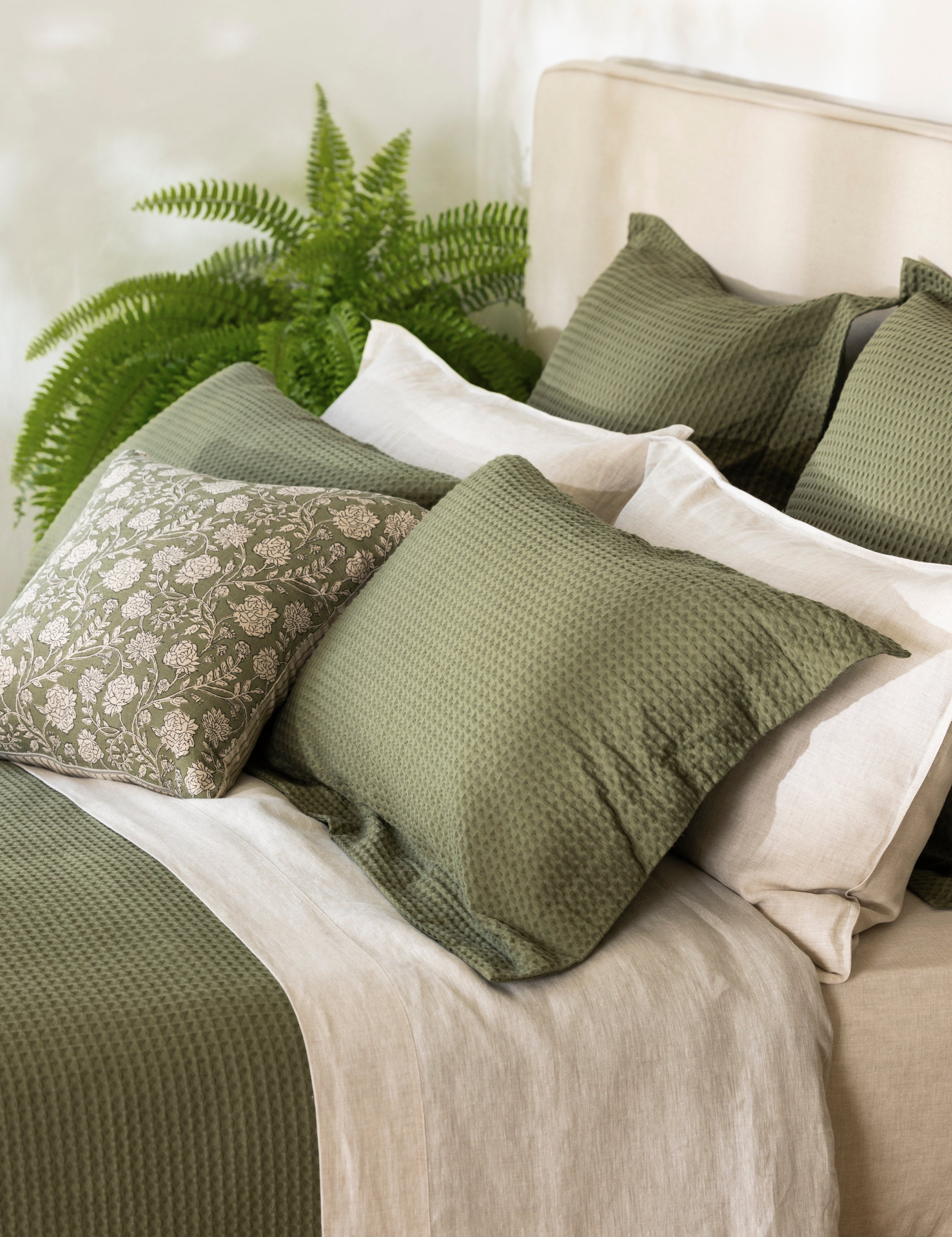 Hudson Oxford Pillowcase Set | Olive-2