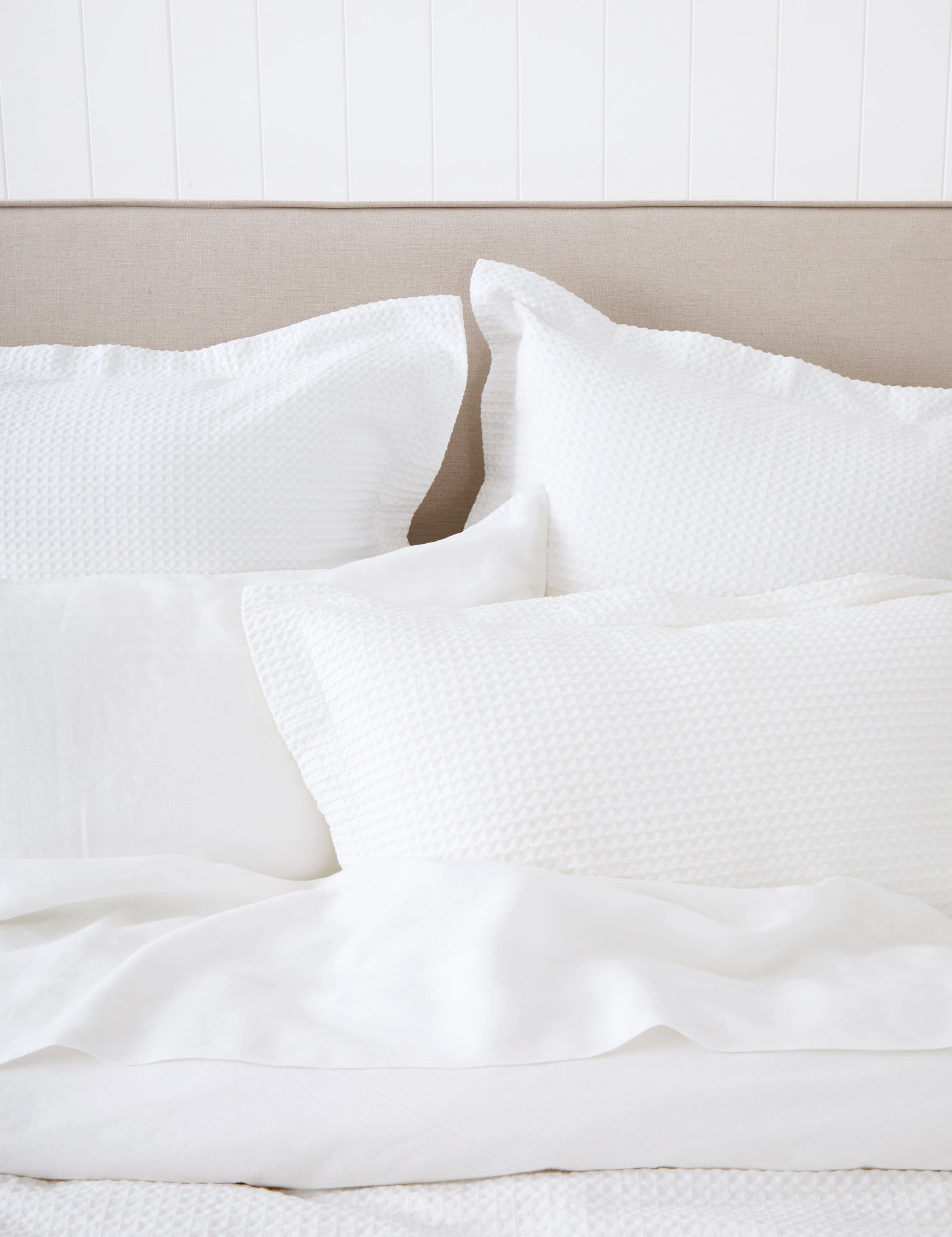 Hudson Waffle Duvet Cover Set | White-2