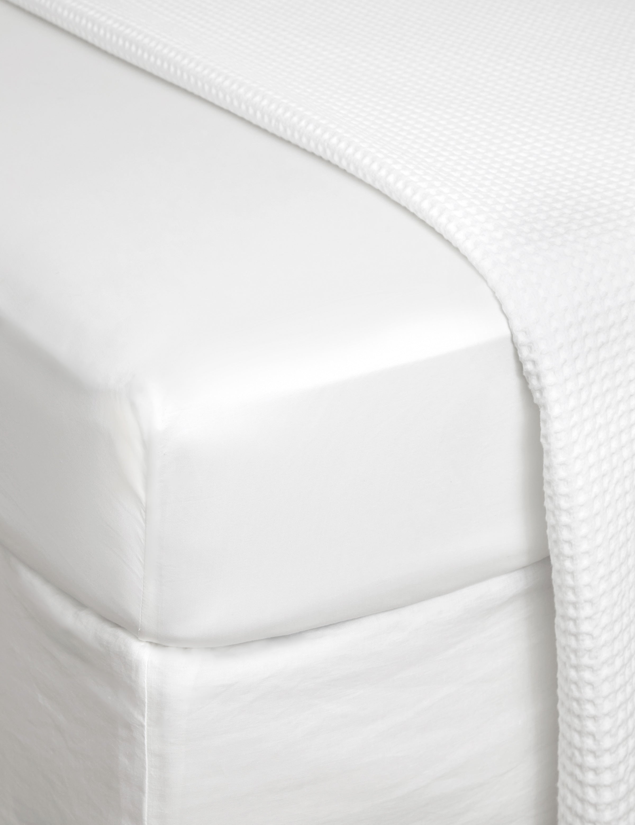 Imperial Long Single Fitted Sheet | White-1