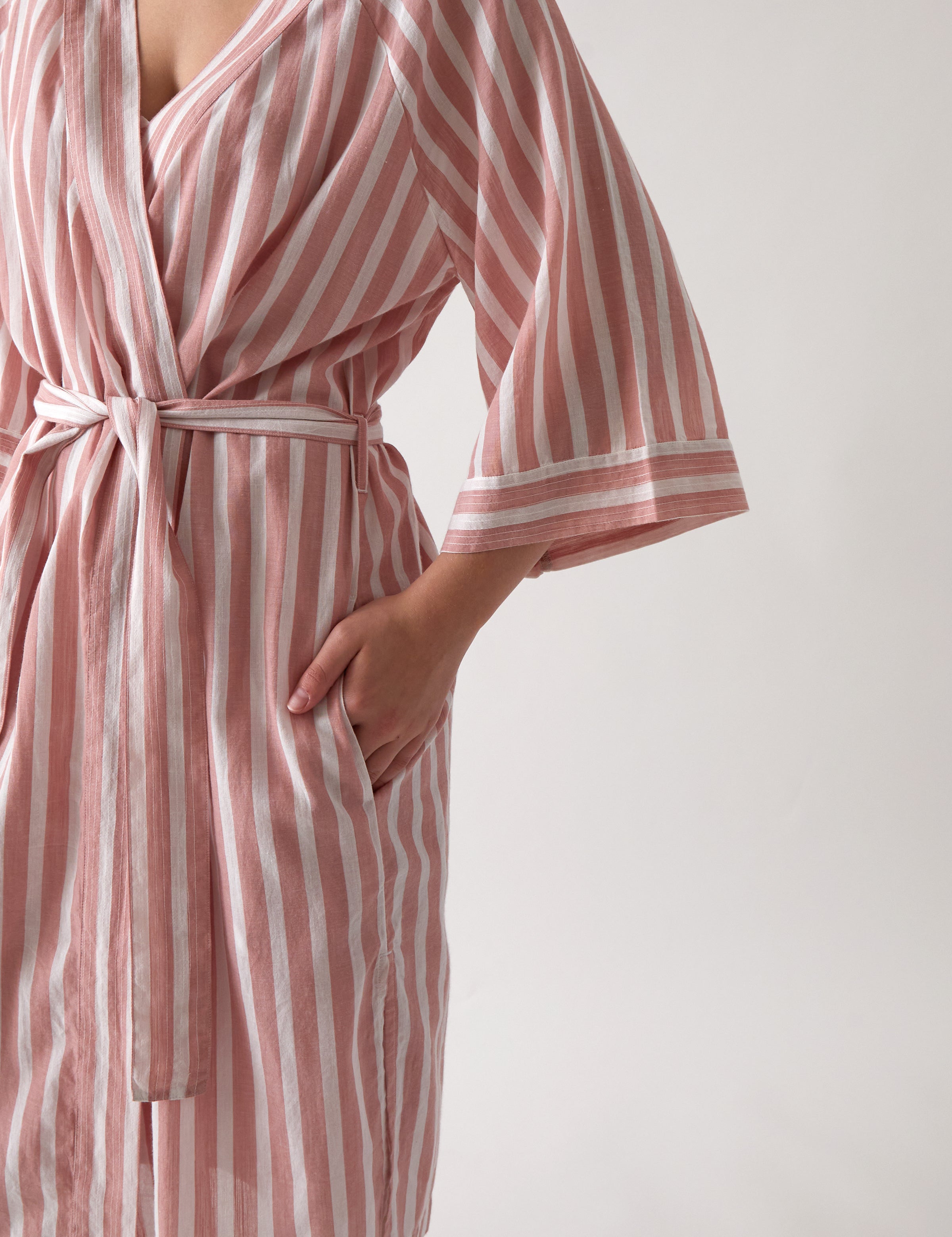 Isobel Robe | Rose Stripe-2