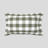 Kawakawa Lodge Pillowcase Set | Olive Gingham-1