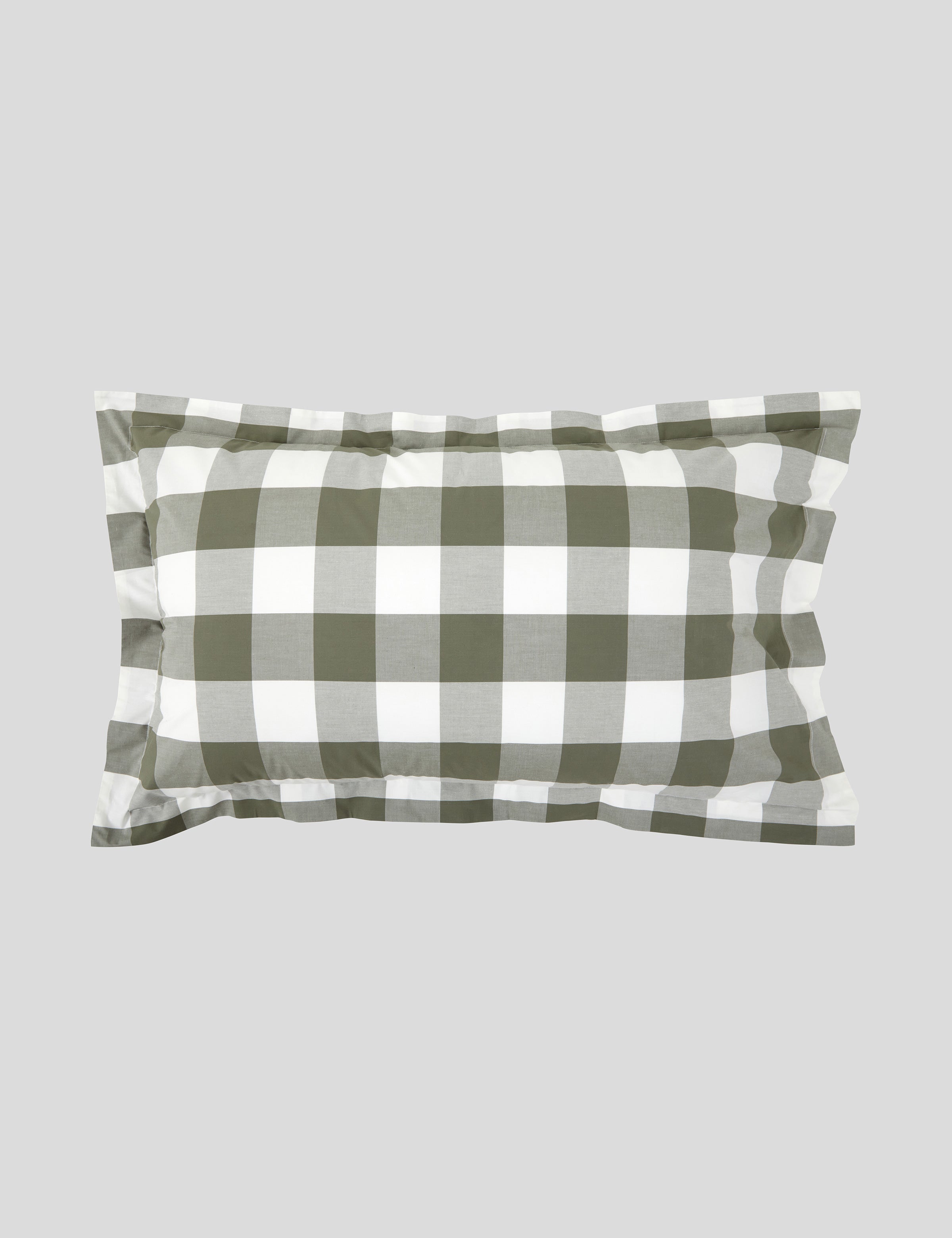 Kawakawa Lodge Pillowcase Set | Olive Gingham-1