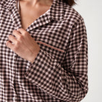 Kendra Organic Brushed Cotton Knit PJ Shirt | Multi-2