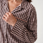 Kendra Organic Brushed Cotton Knit PJ Shirt | Multi-3