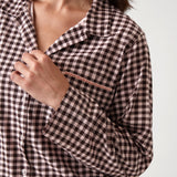 Kendra Organic Brushed Cotton Knit PJ Shirt | Multi-3