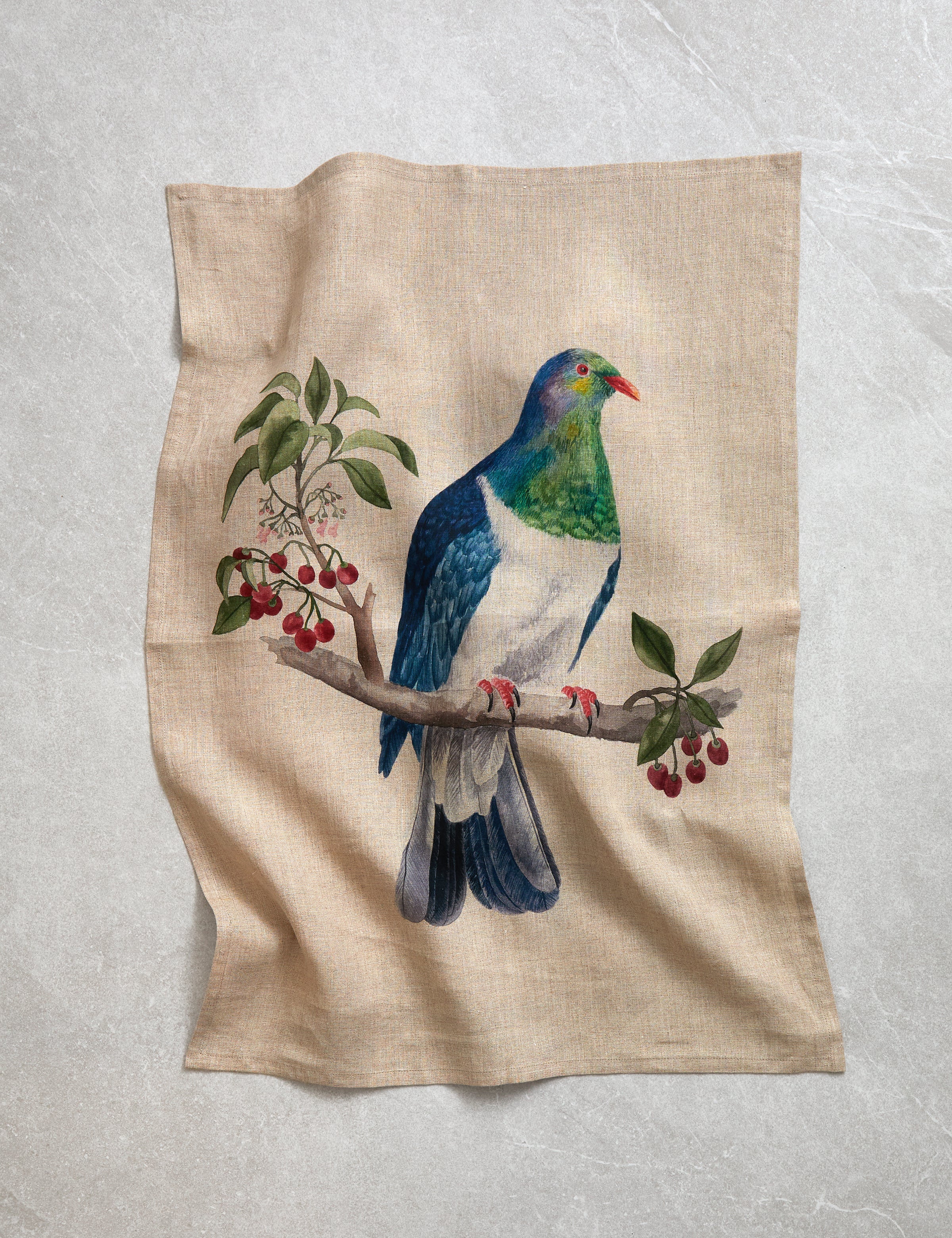 Kereru Linen Tea Towel | Multi-1