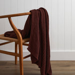 Kew Cotton Throw | Merlot-1