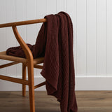 Kew Cotton Throw | Merlot-1