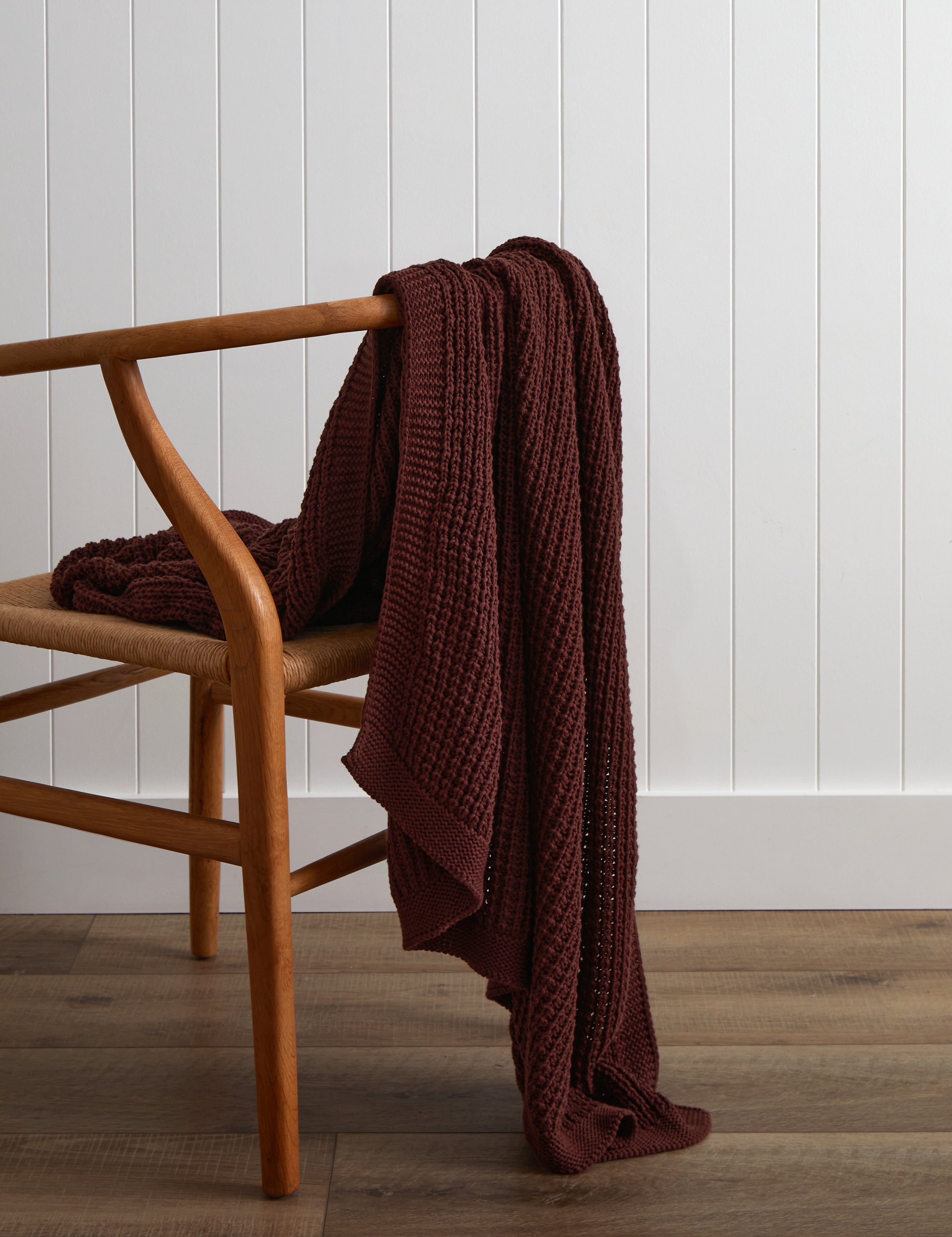 Kew Cotton Throw | Merlot-1